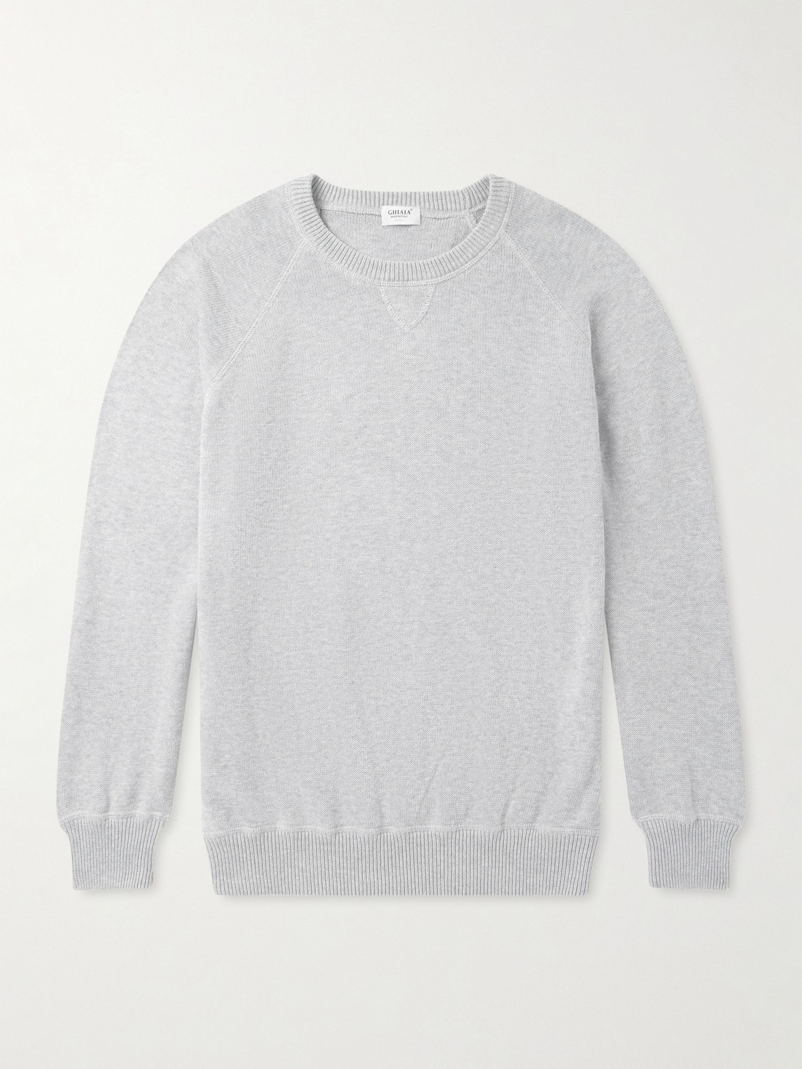 Ghiaia Cashmere Cotton Sweater In Gray