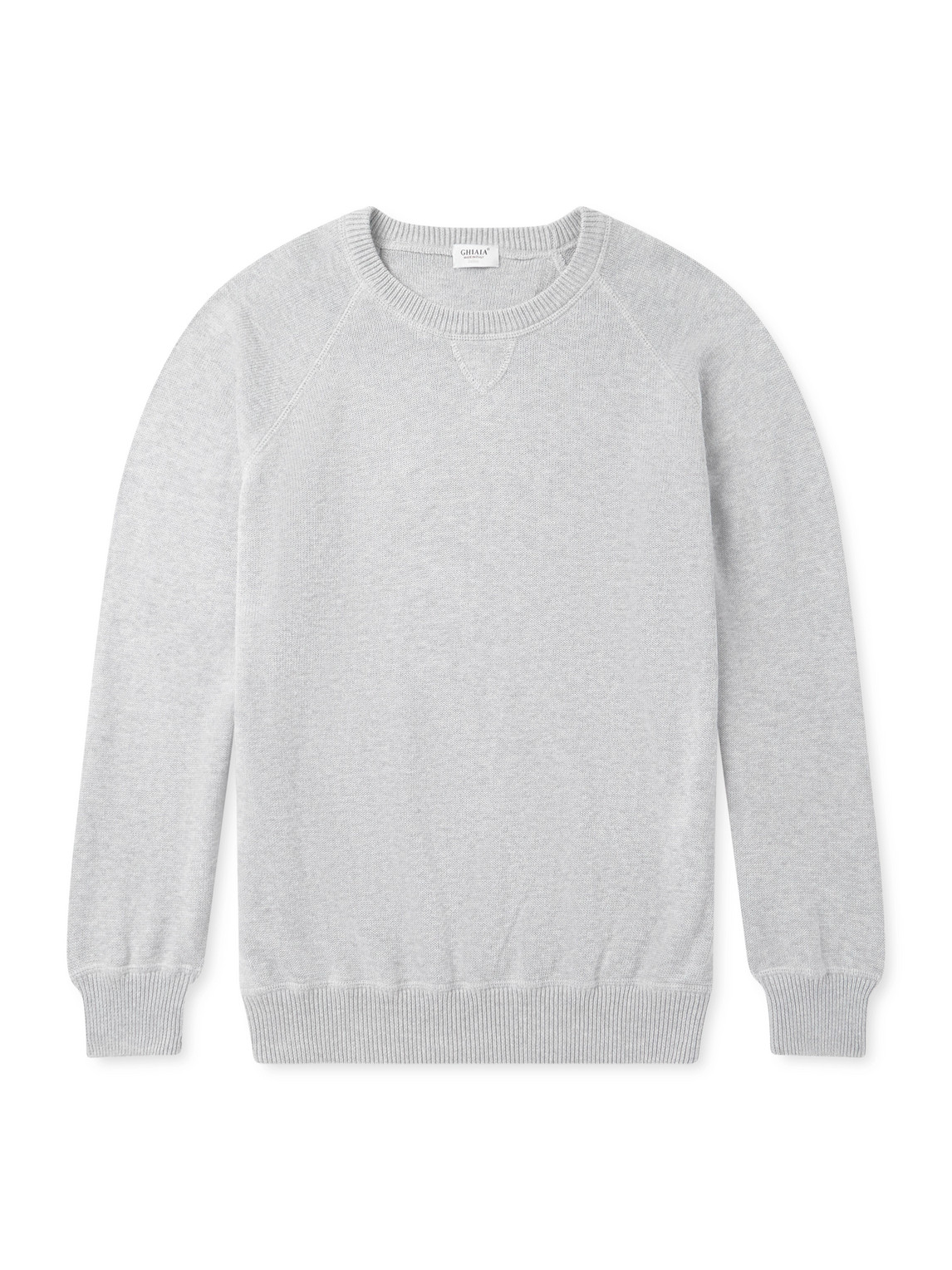 Ghiaia Cashmere Cotton Sweater In Gray