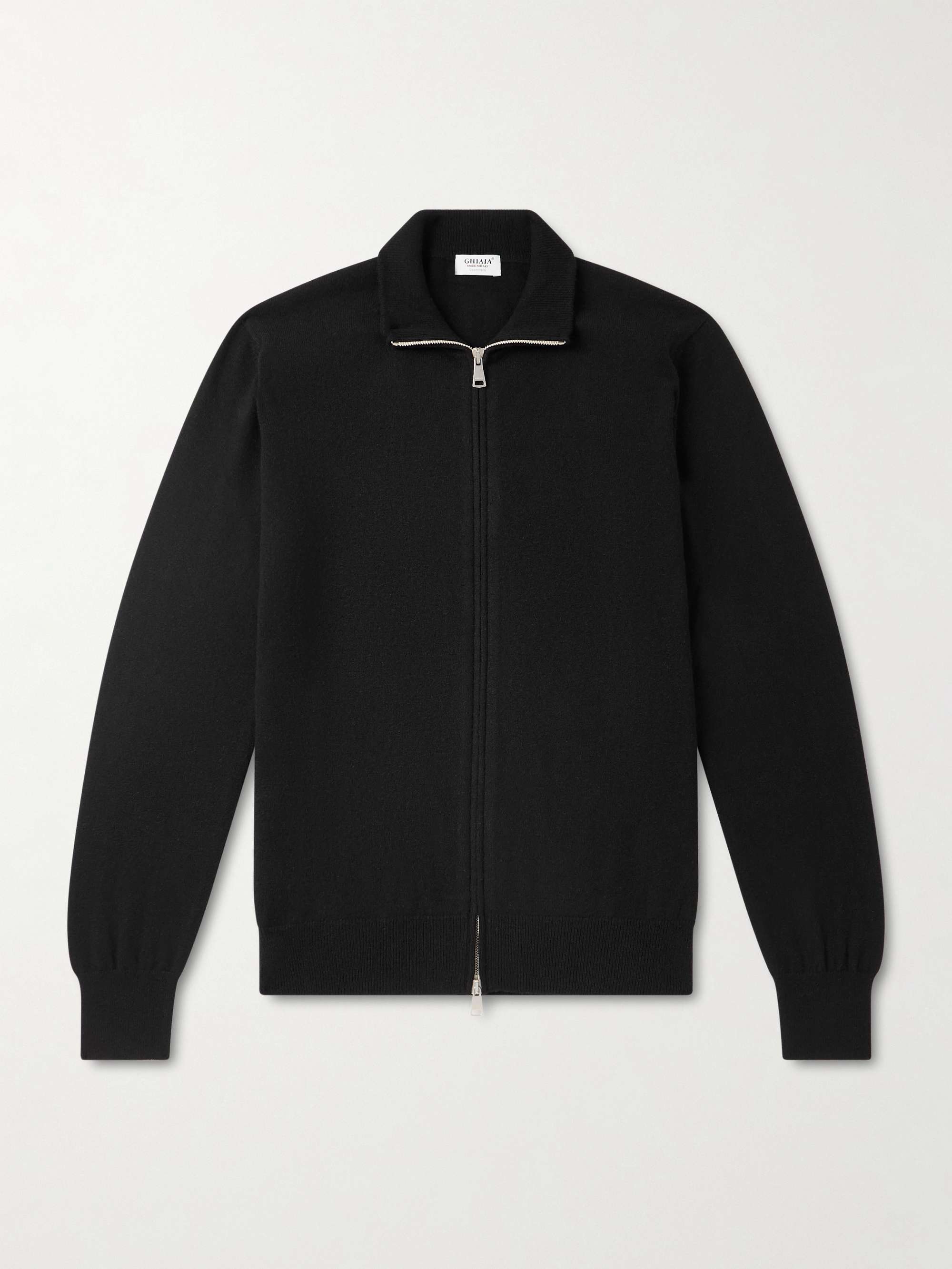 GHIAIA CASHMERE Cashmere Zip-Up Sweater