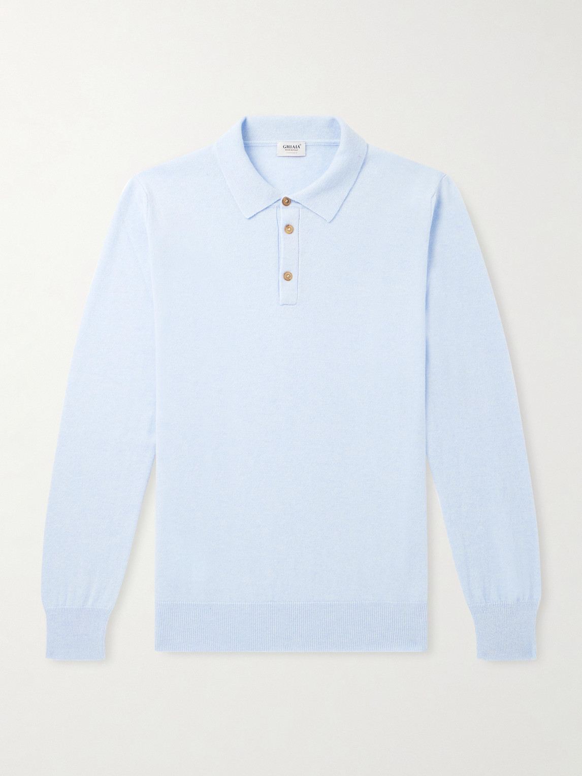 Ghiaia Cashmere Cashmere Polo Shirt In Blue