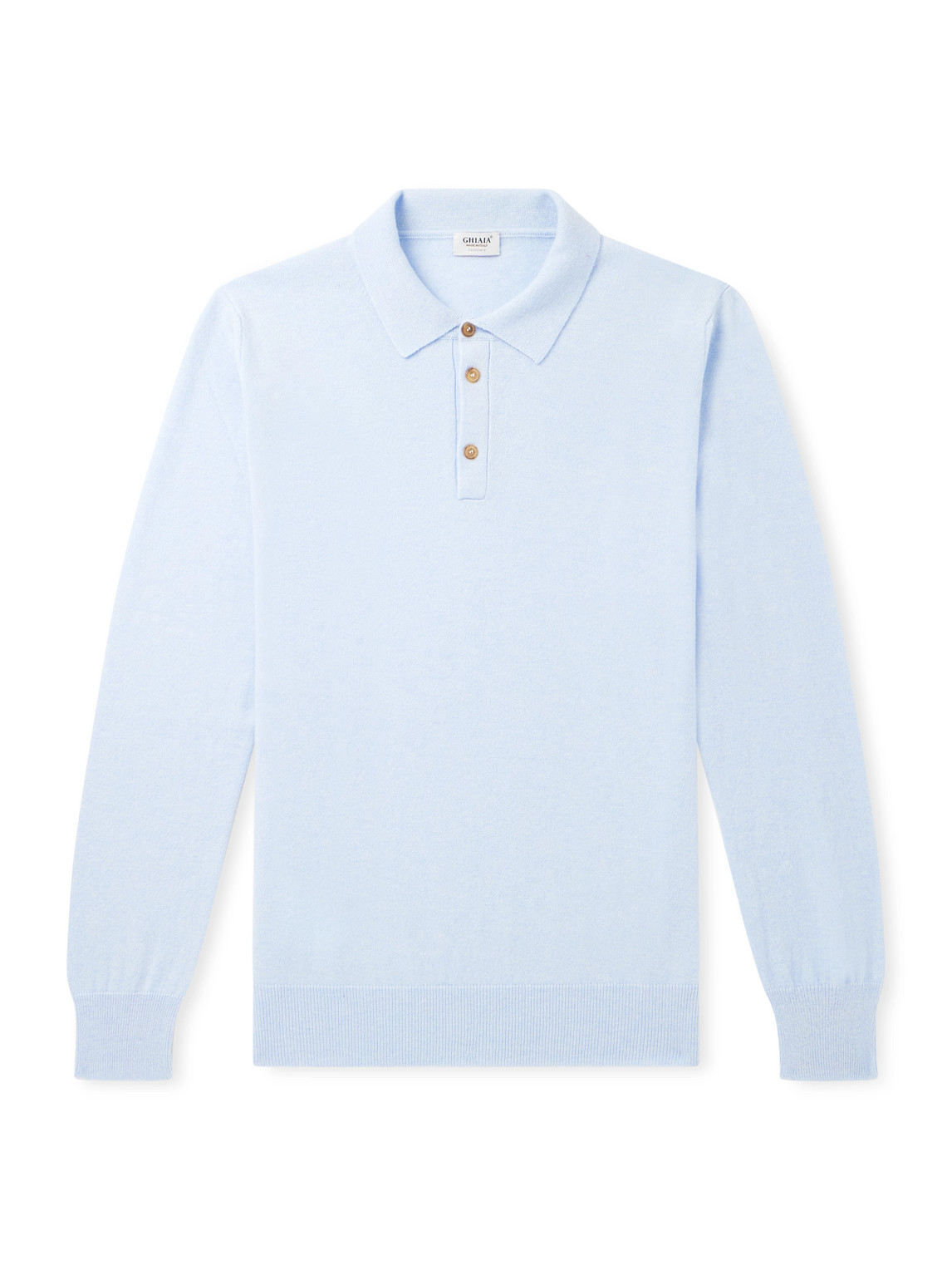 Ghiaia Cashmere Cashmere Polo Shirt In Blue