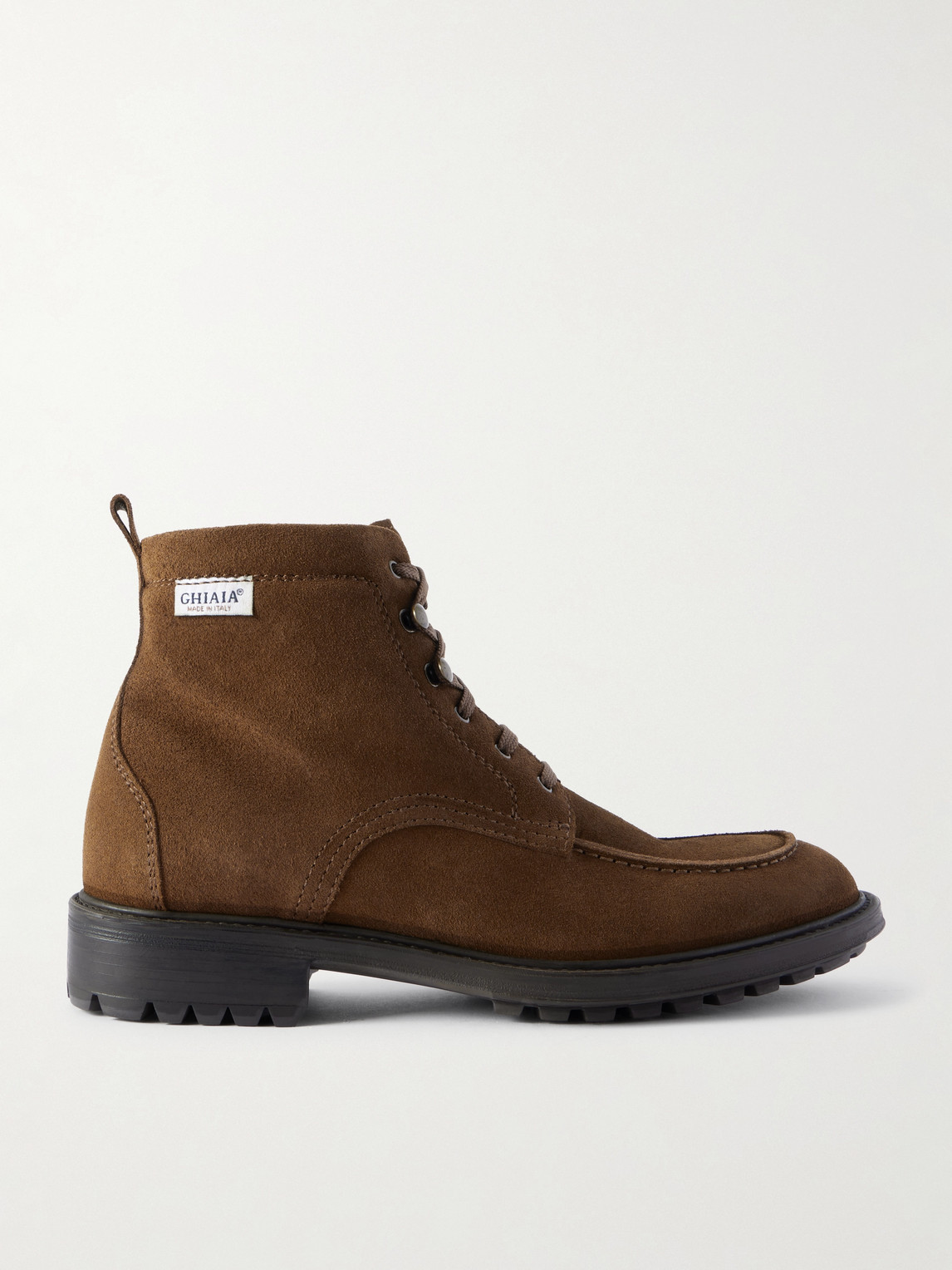 Ghiaia Cashmere Logo-Appliquéd Suede Boots - Men