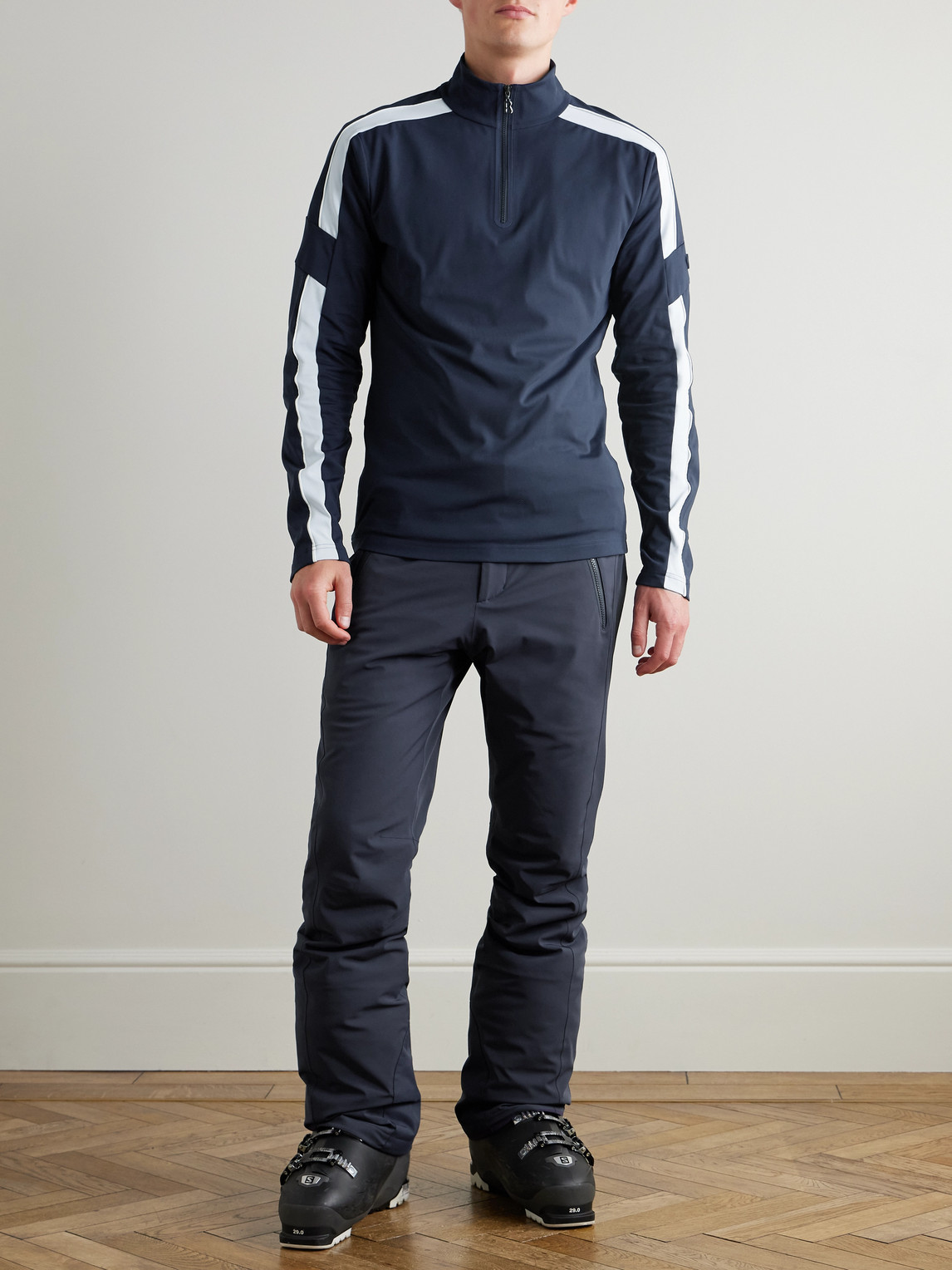 Jannik Quarter-Zip Stretch-Jersey Baselayer — 2