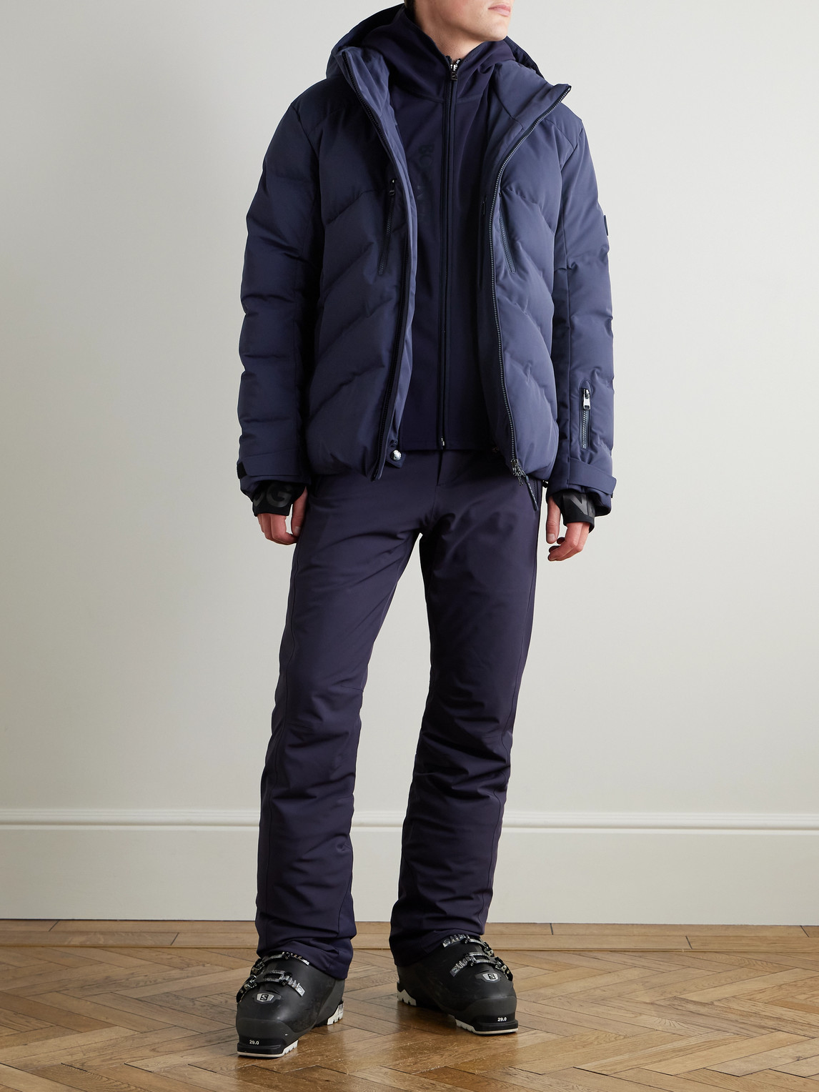 Jervis-D Panelled Quilted Shell Hooded Down Jacket — 2