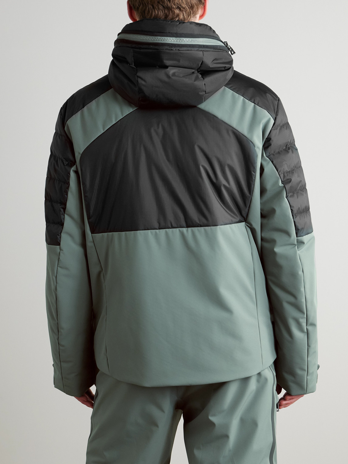  Bogner - Henik-d Panelled Quilted Ripstop And Shell Hooded Down Jacket - Men - Green - It 46 
