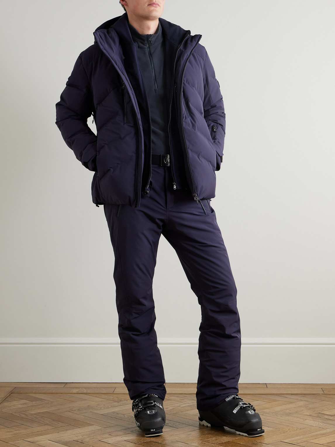 Bogner Harry First Stretch-fleece Ski Mid-layer In Blue