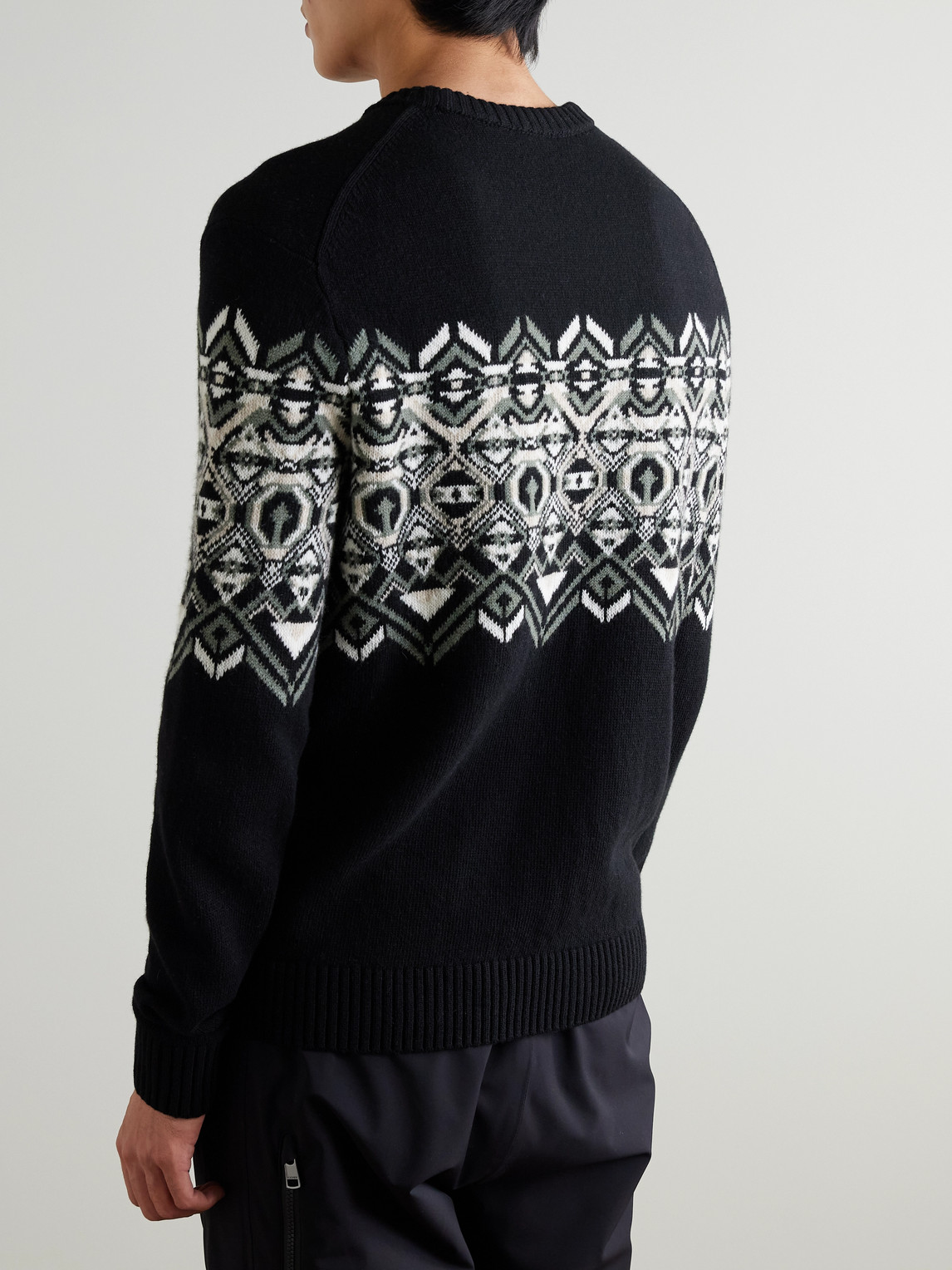  Bogner - Luci Fair Isle Virgin Wool Sweater - Men - Black - M 