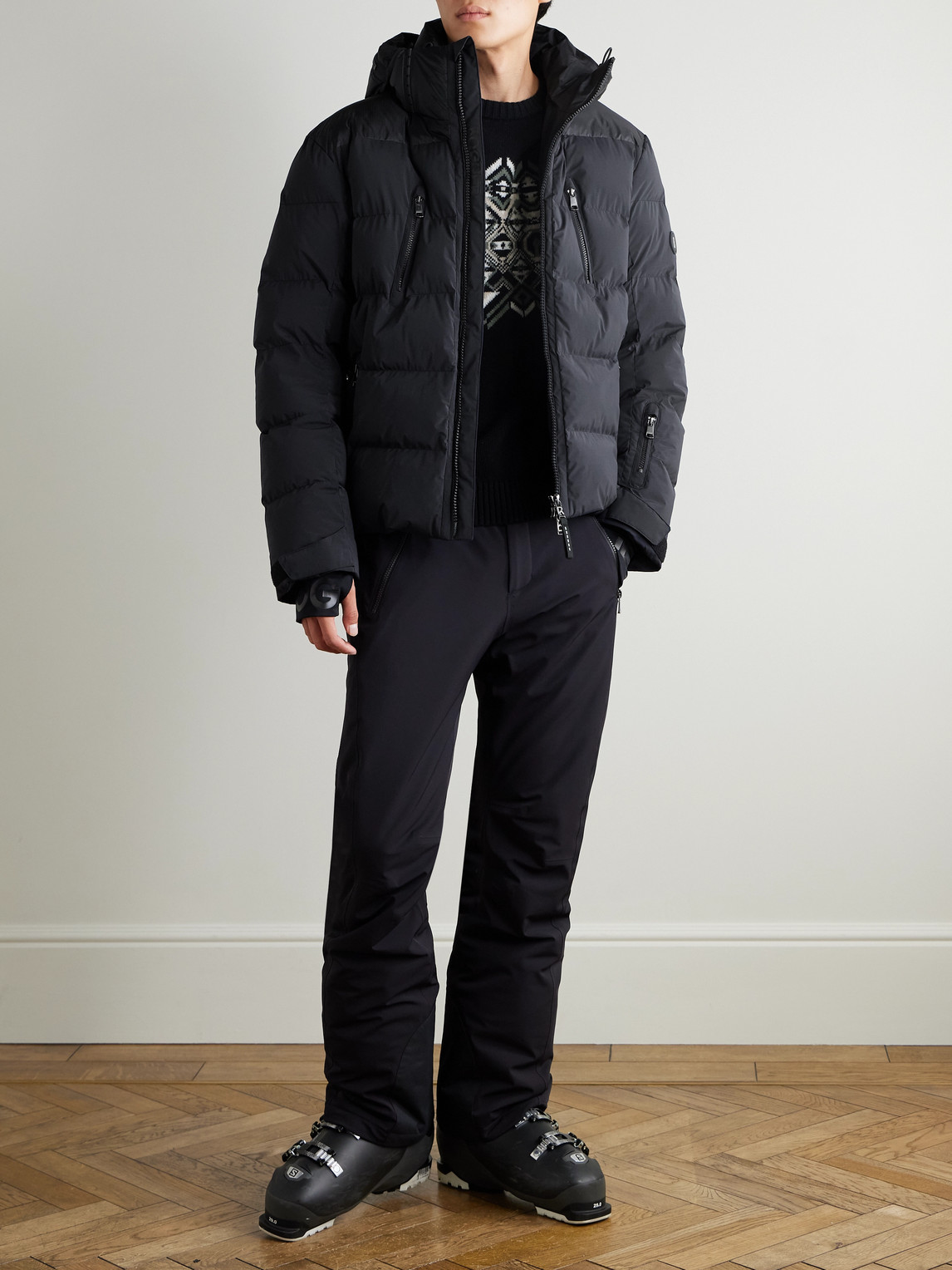 Blaine Panelled Quilted Shell Hooded Jacket — 2