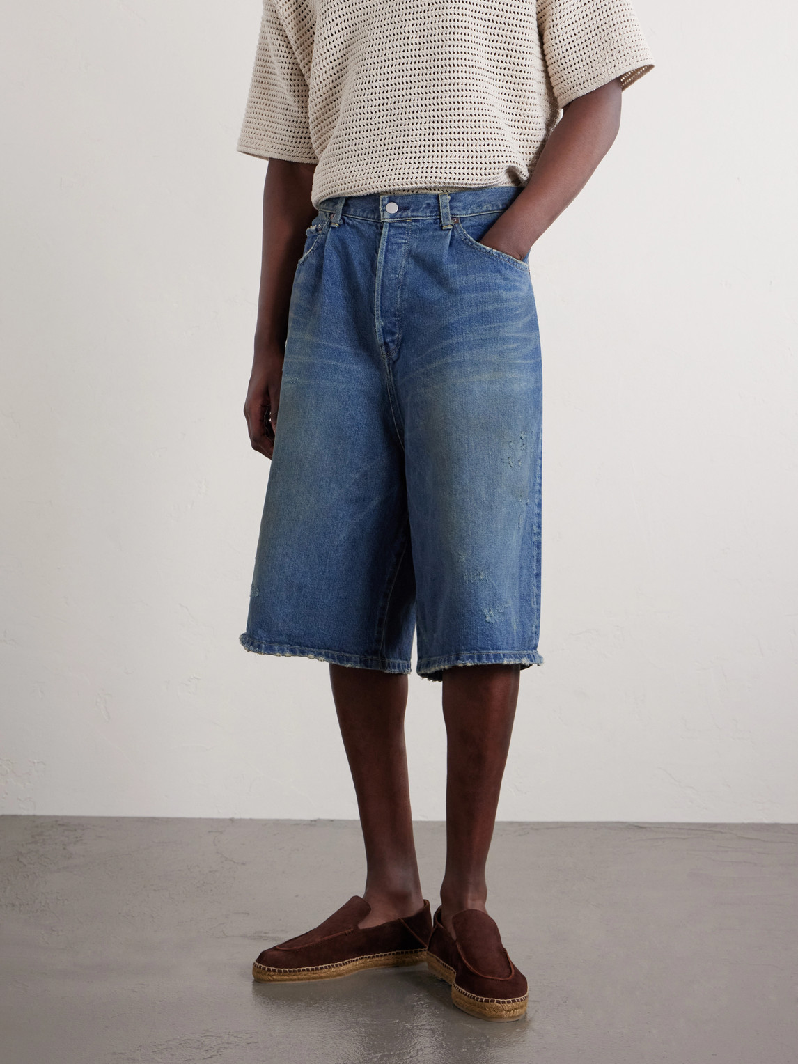  Ssstein - Straight-leg Denim Shorts - Men - Blue - S 