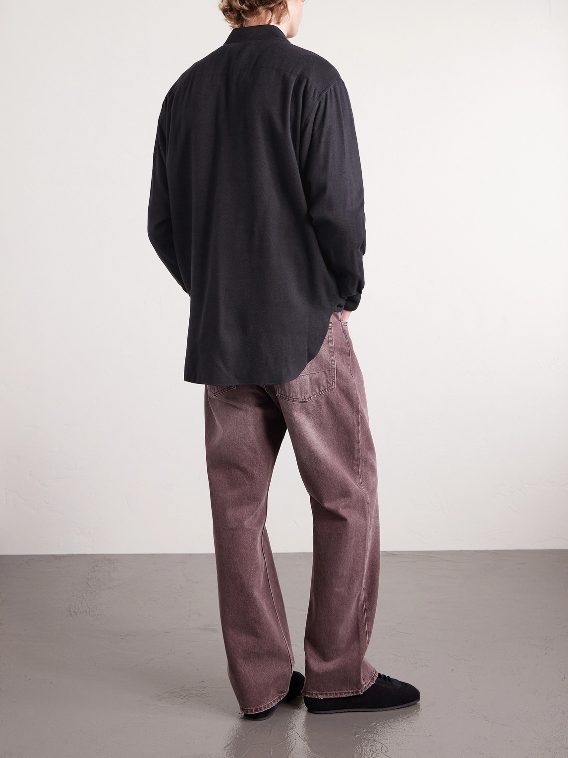  Ssstein - Silk-blend Flannel Shirt - Men - Black - S 