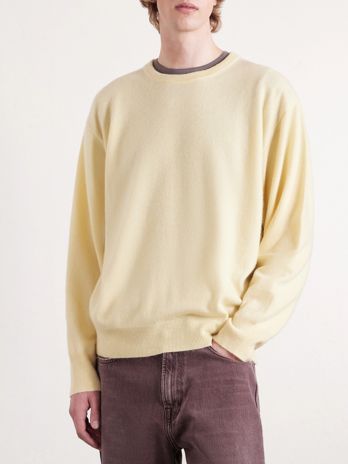  Ssstein - Cashmere Sweater - Men - Yellow - S 
