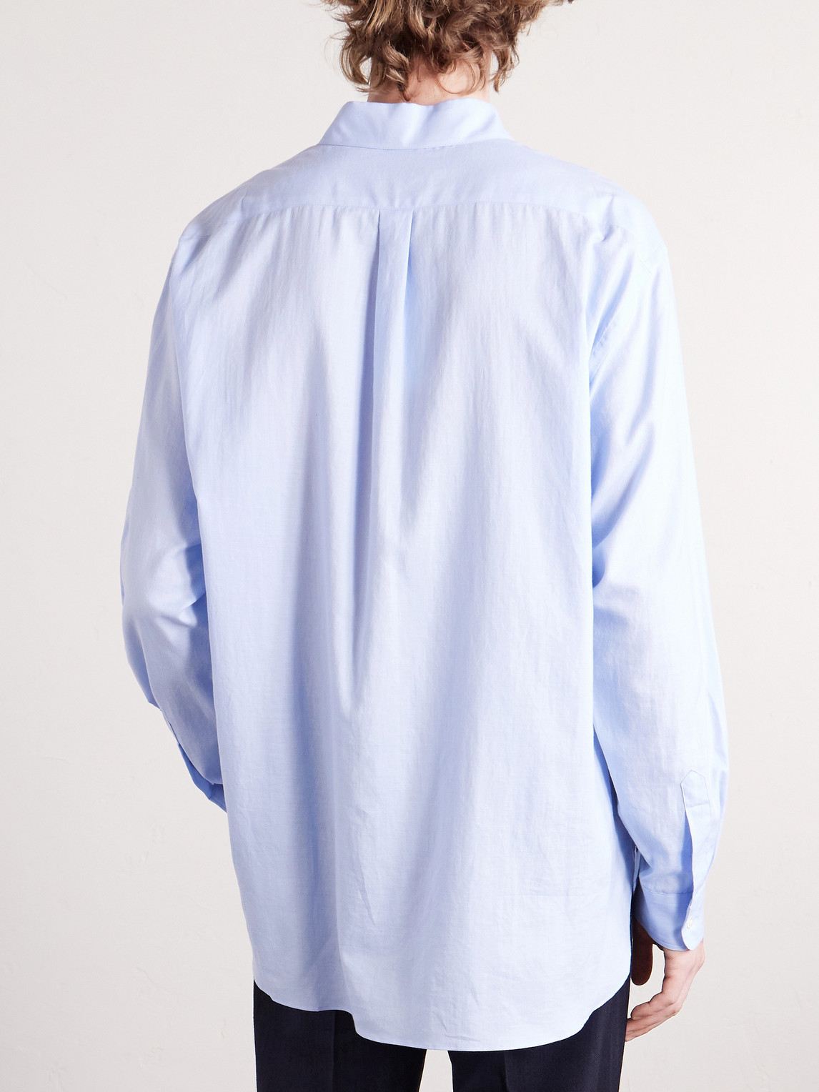 Ssstein - Cotton And Silk-blend Shirt - Men - Blue - S 