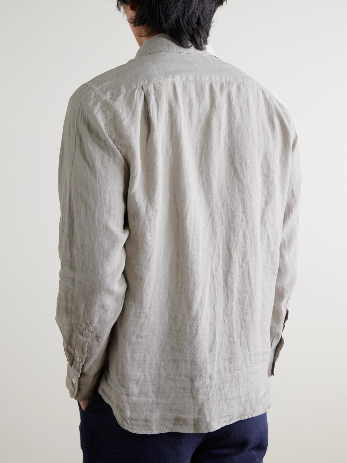Hartford Paul Pat Linen Shirt In Neutral