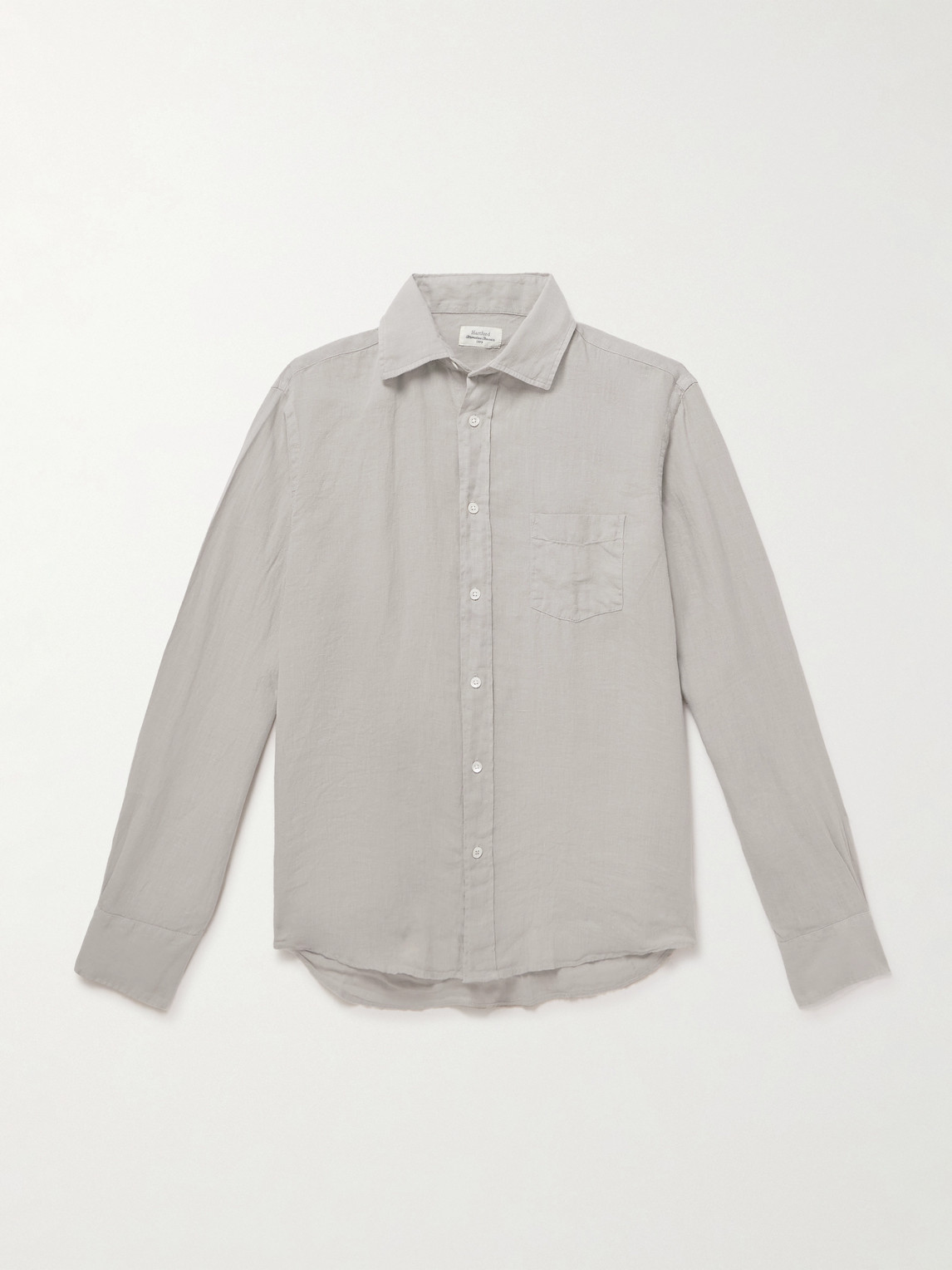 Hartford Paul Pat Linen Shirt In Neutral