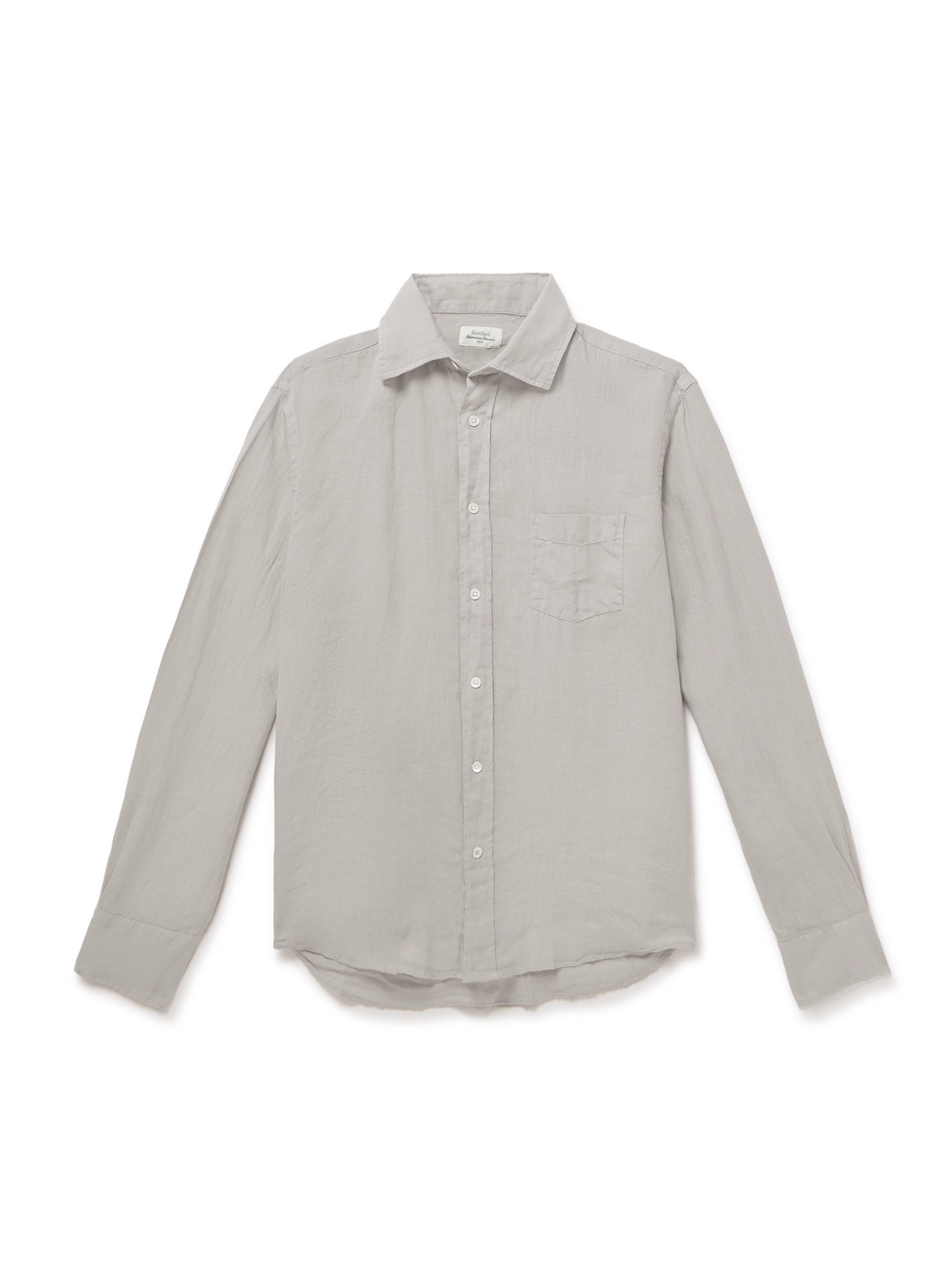Hartford Paul Pat Linen Shirt In Neutral