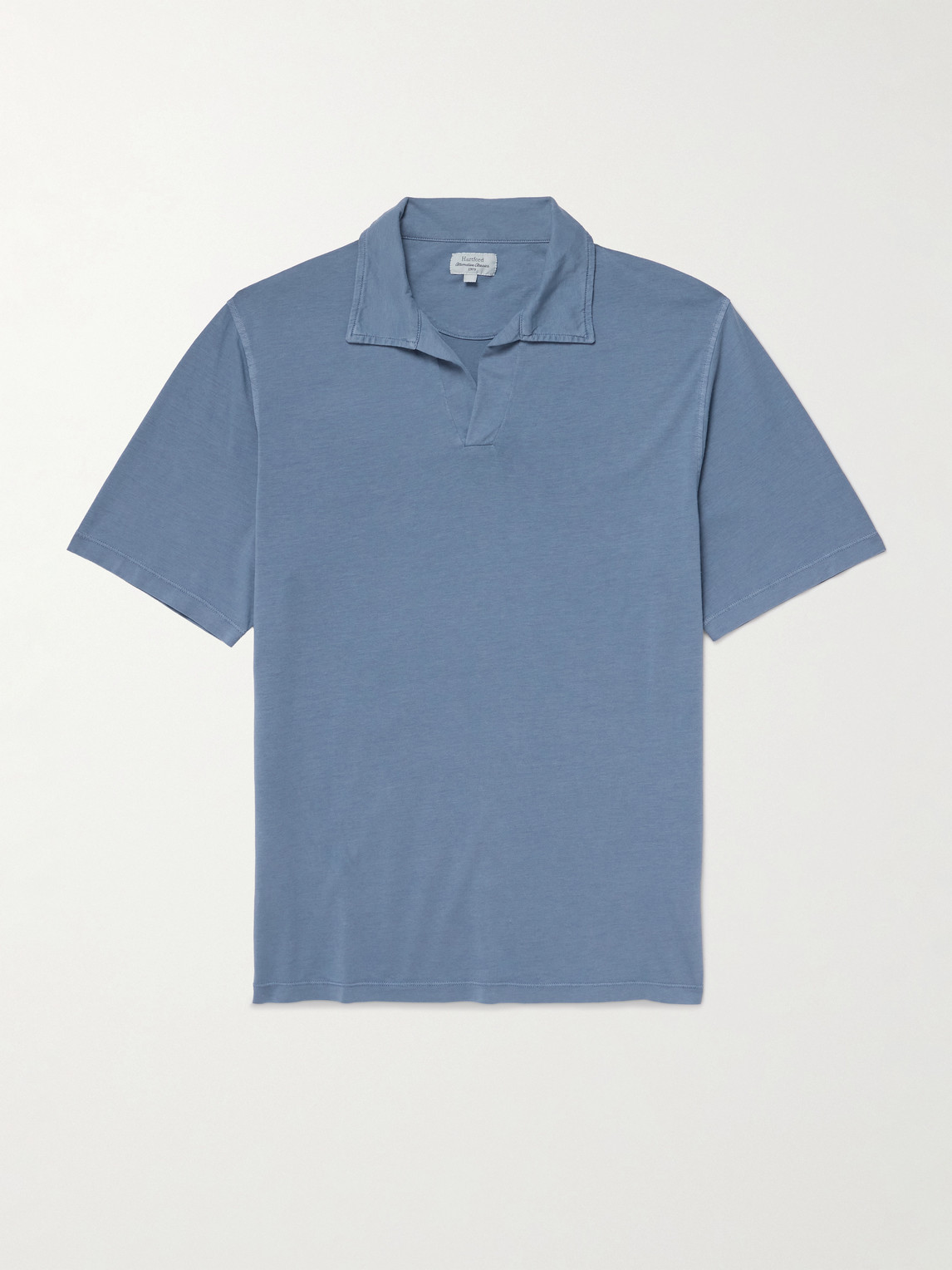 Hartford Lyocell And Cotton-blend Polo Shirt In Blue