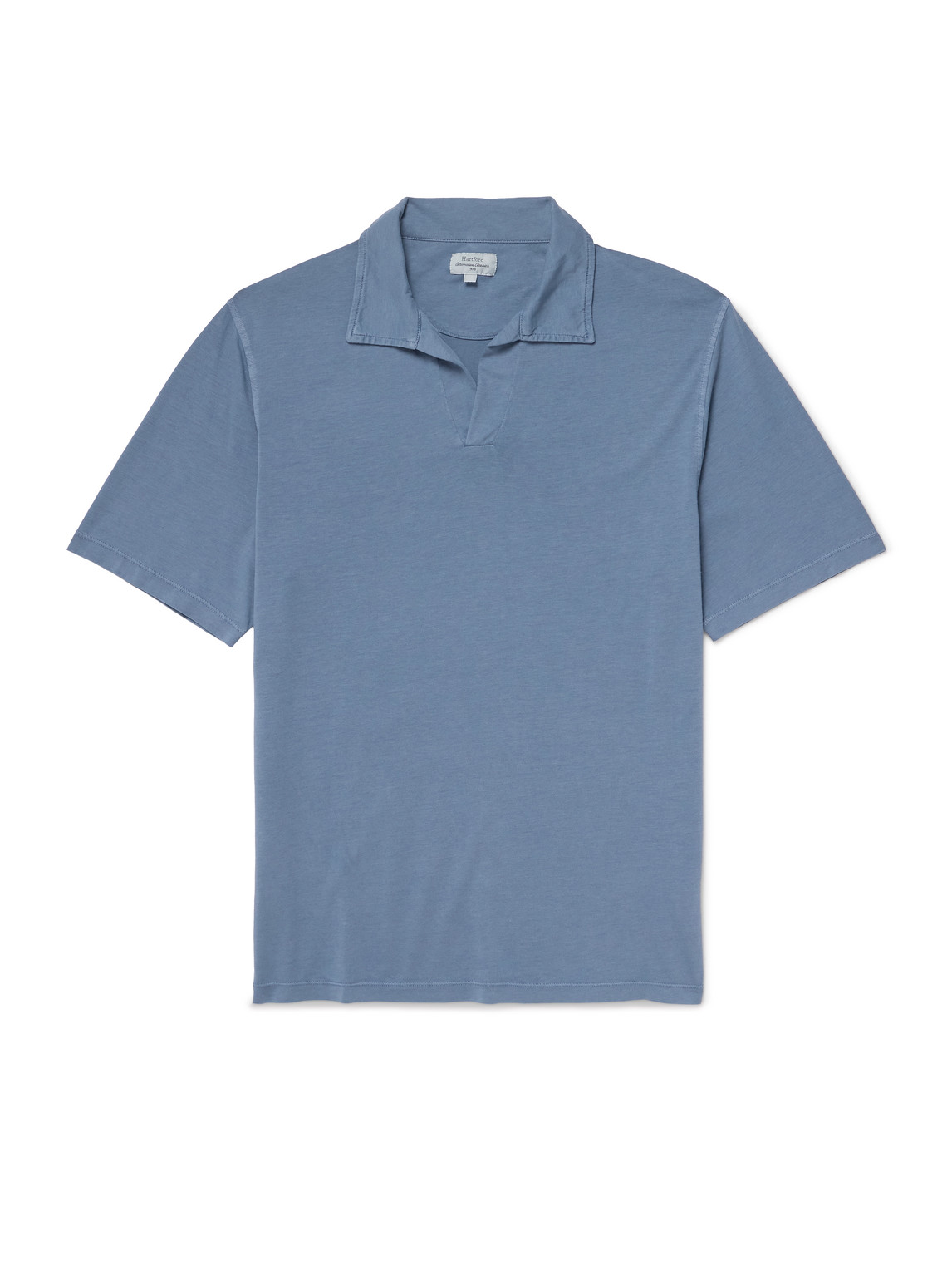 Hartford Lyocell And Cotton-blend Polo Shirt In Blue