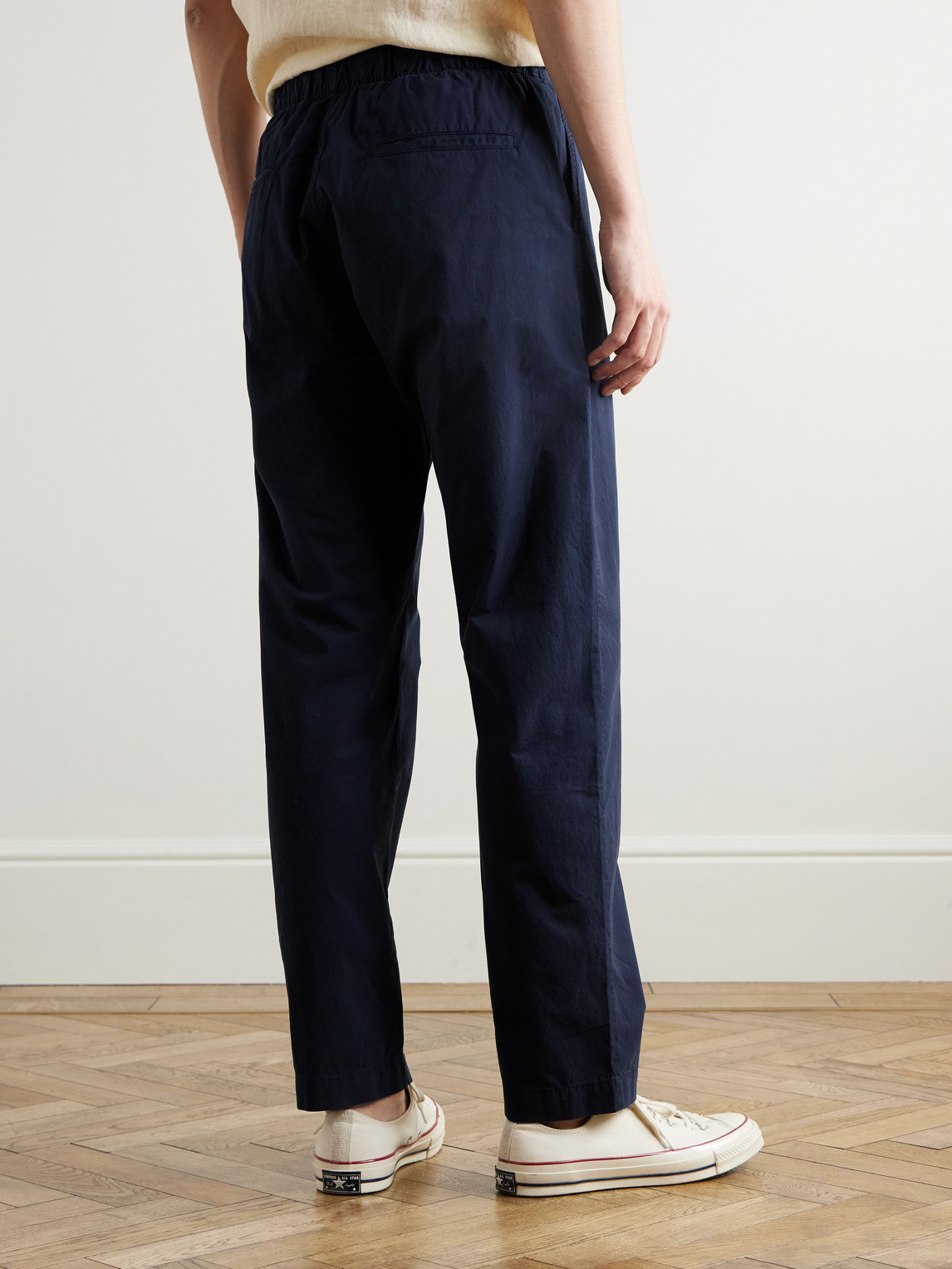 Hartford Joggy Straight-leg Cotton-twill Trousers In Blue
