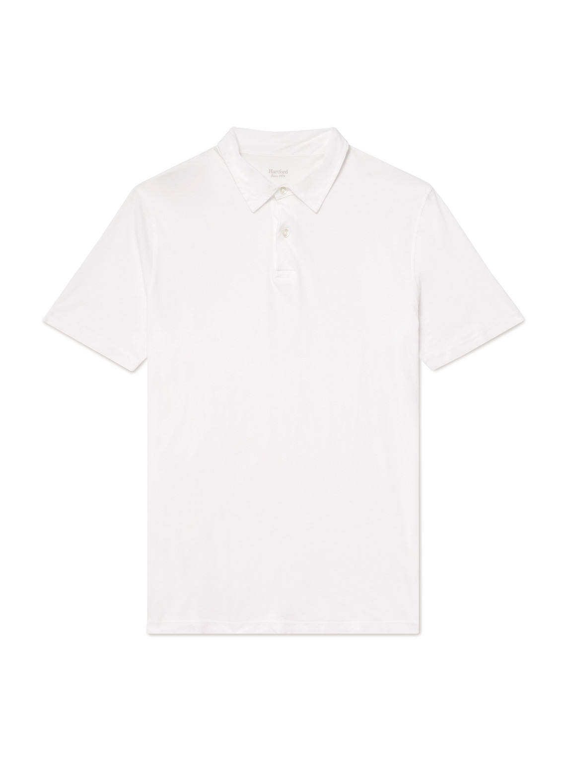 Hartford Cotton-jersey Polo Shirt In White