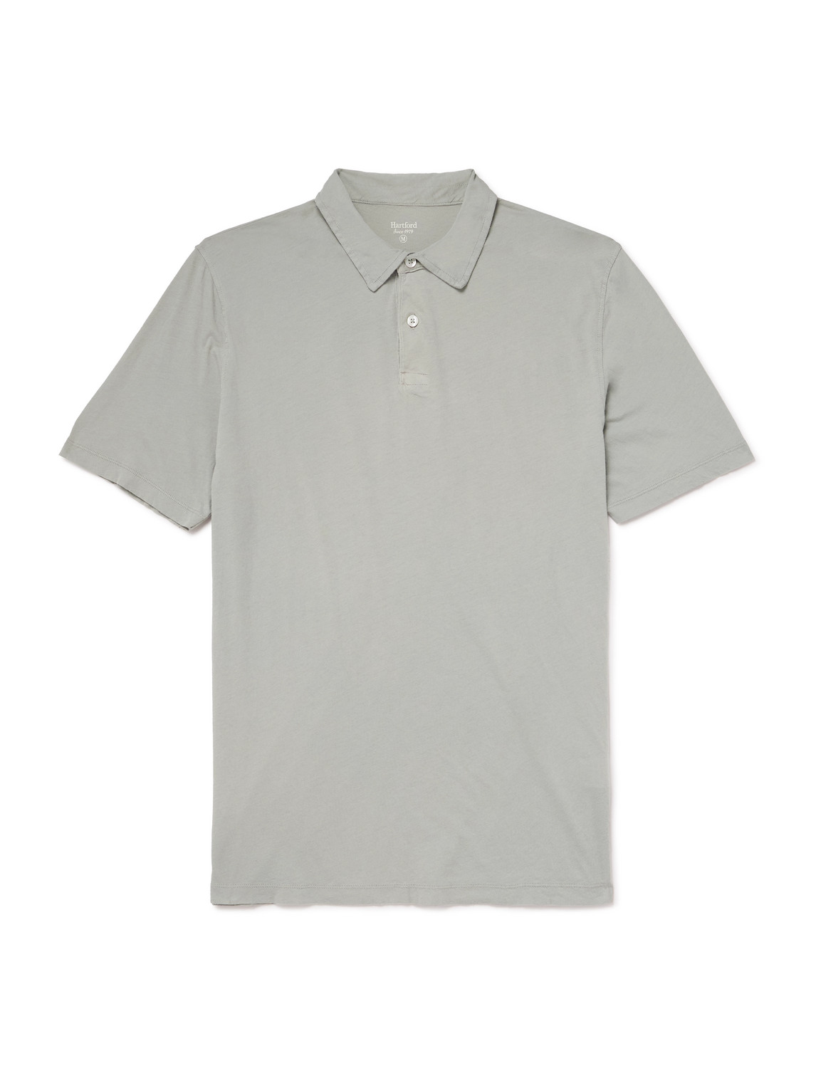 Hartford Cotton-jersey Polo Shirt In Gray