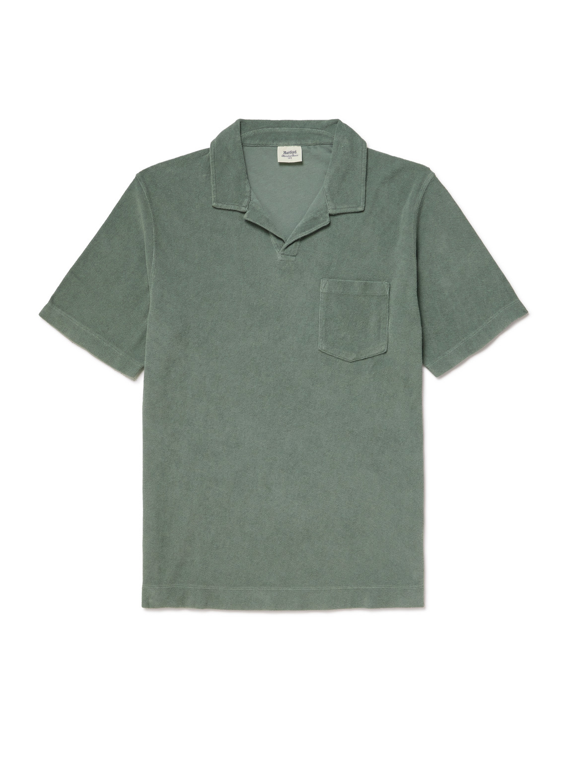 Hartford Cotton-terry Polo Shirt In Green