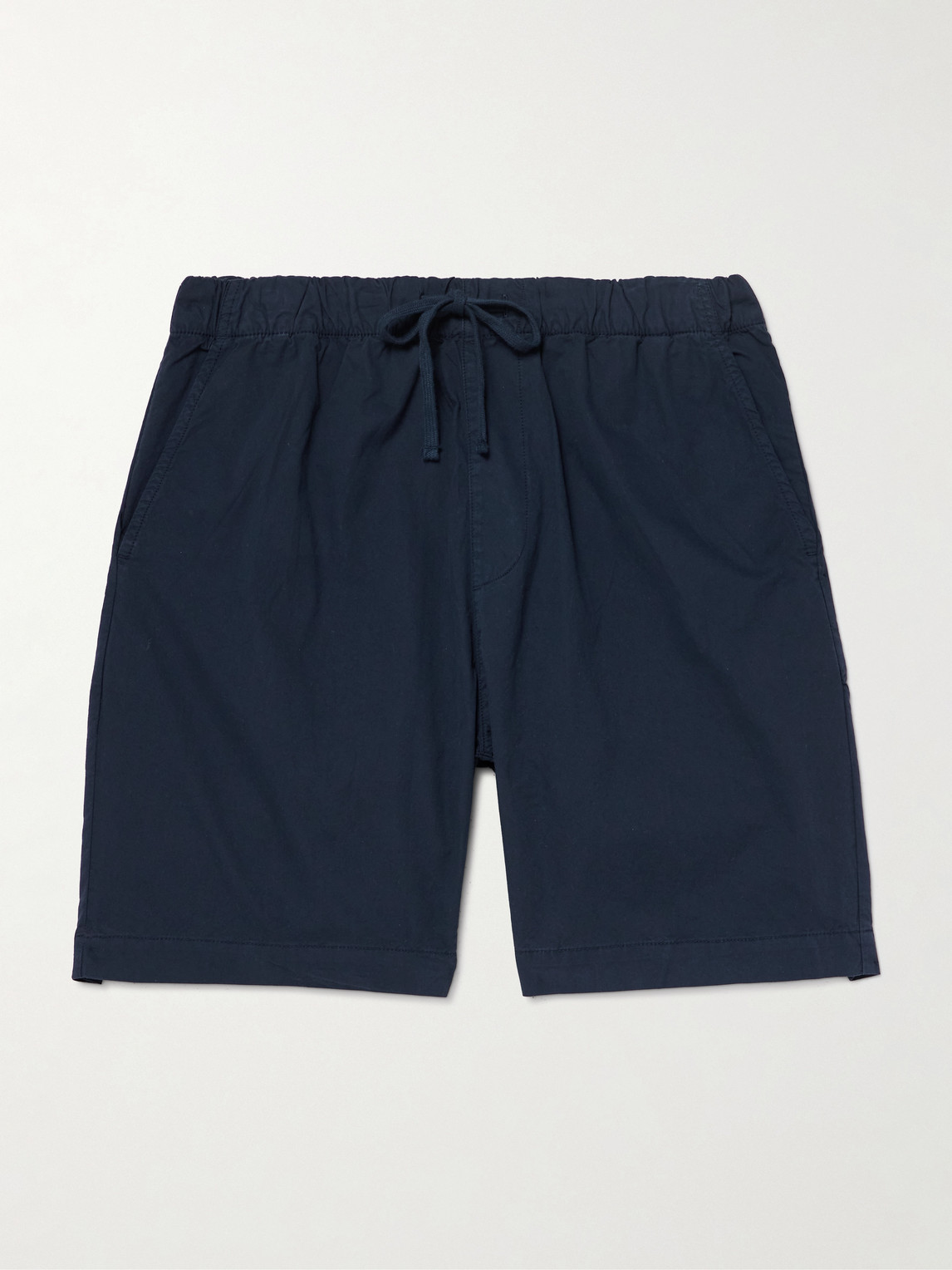 Hartford Joggy Slim-fit Cotton Drawstring Shorts In Blue