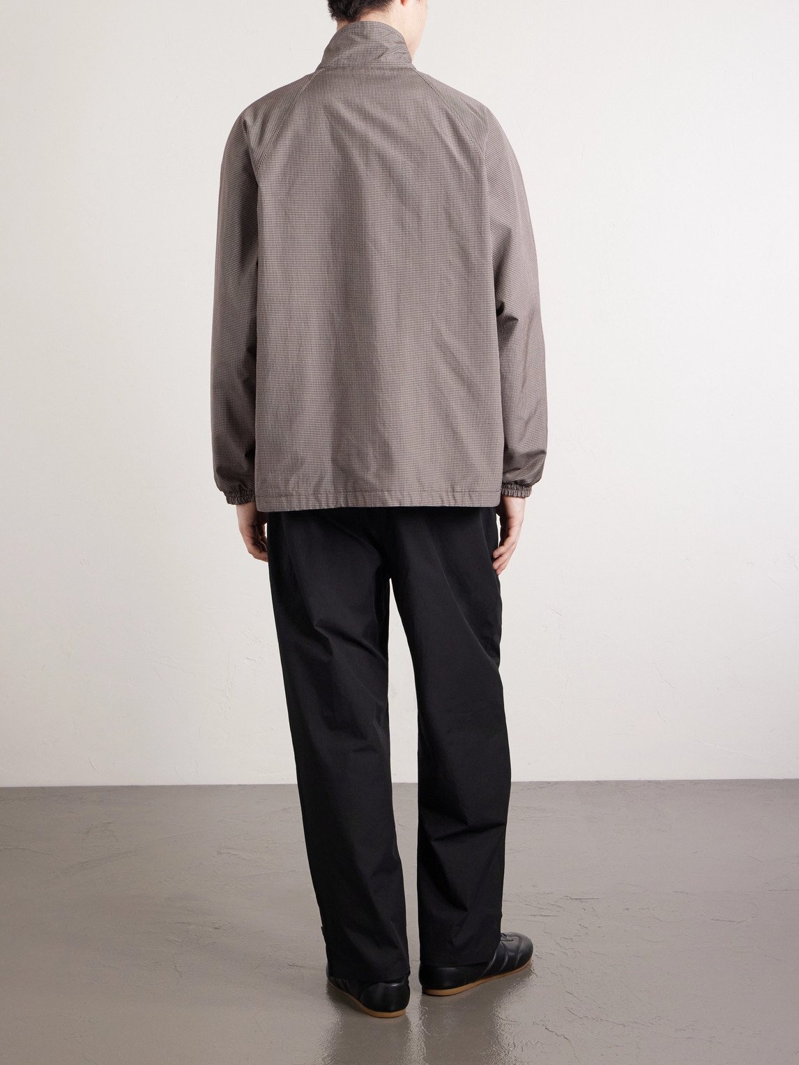 Reversible Checked Silk-Taffeta Jacket