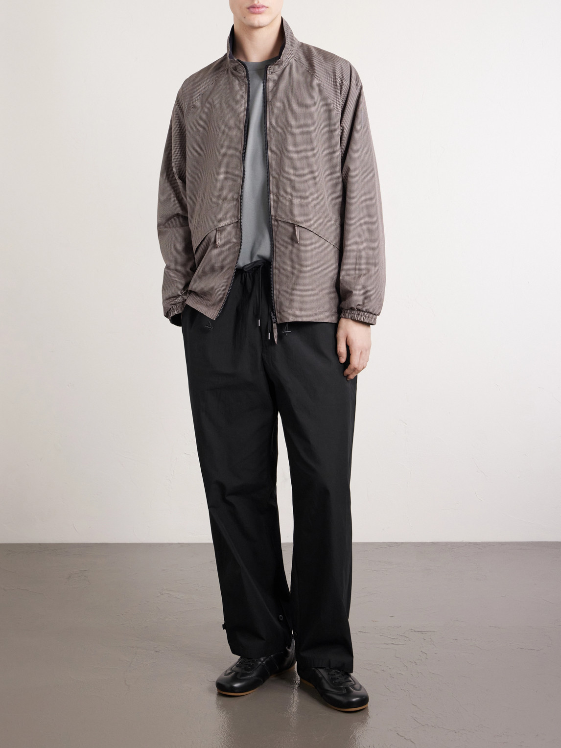 Reversible Checked Silk-Taffeta Jacket