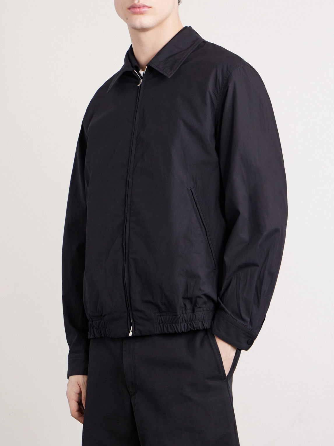 Cotton-Blend Gabardine Harrington Jacket
