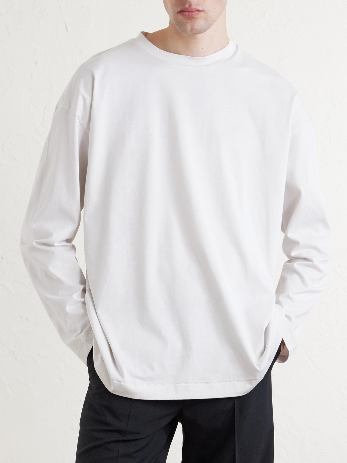 Suvin Cotton Long-Sleeved T-Shirt