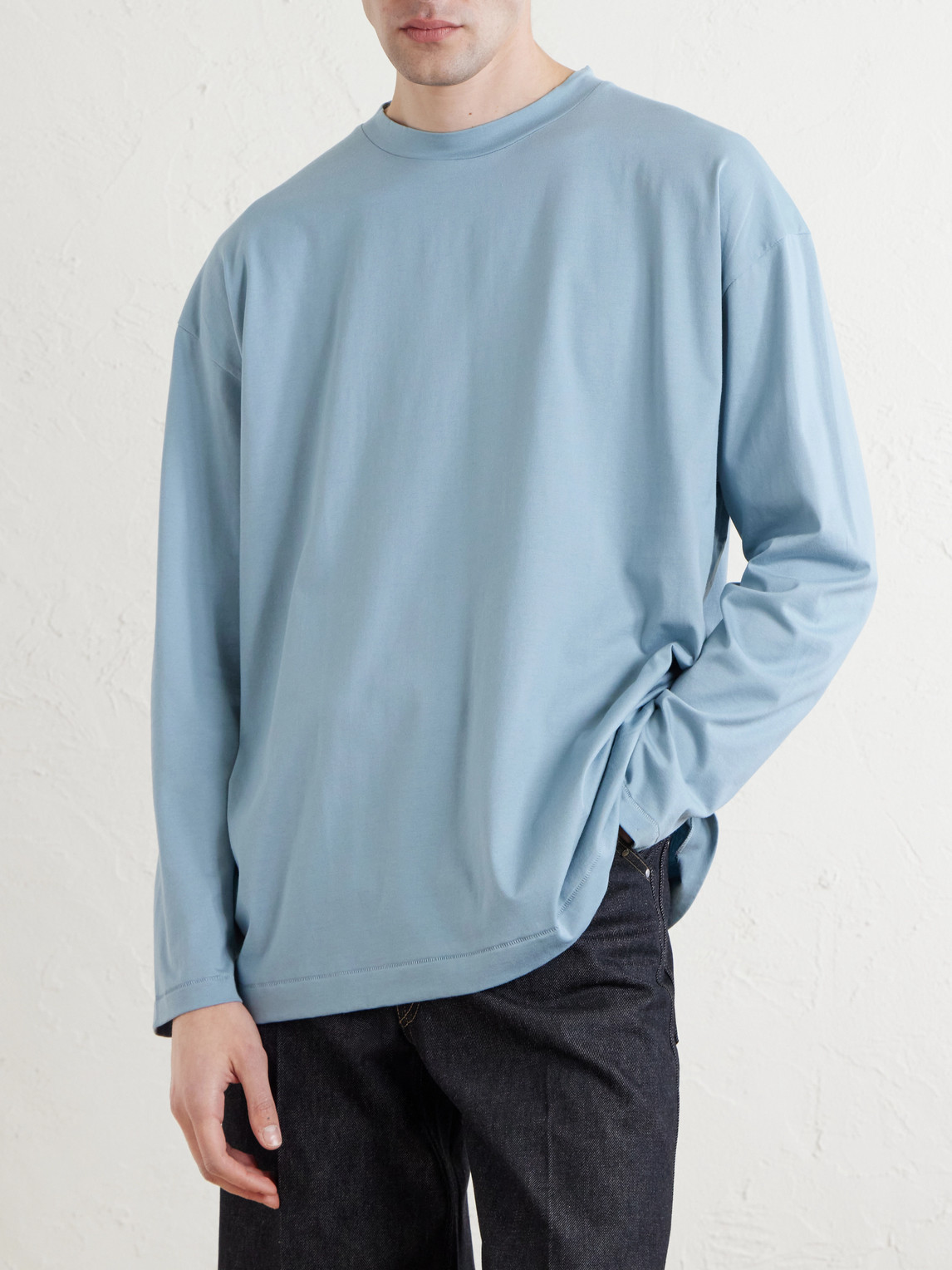 Suvin Cotton Long-Sleeved T-Shirt