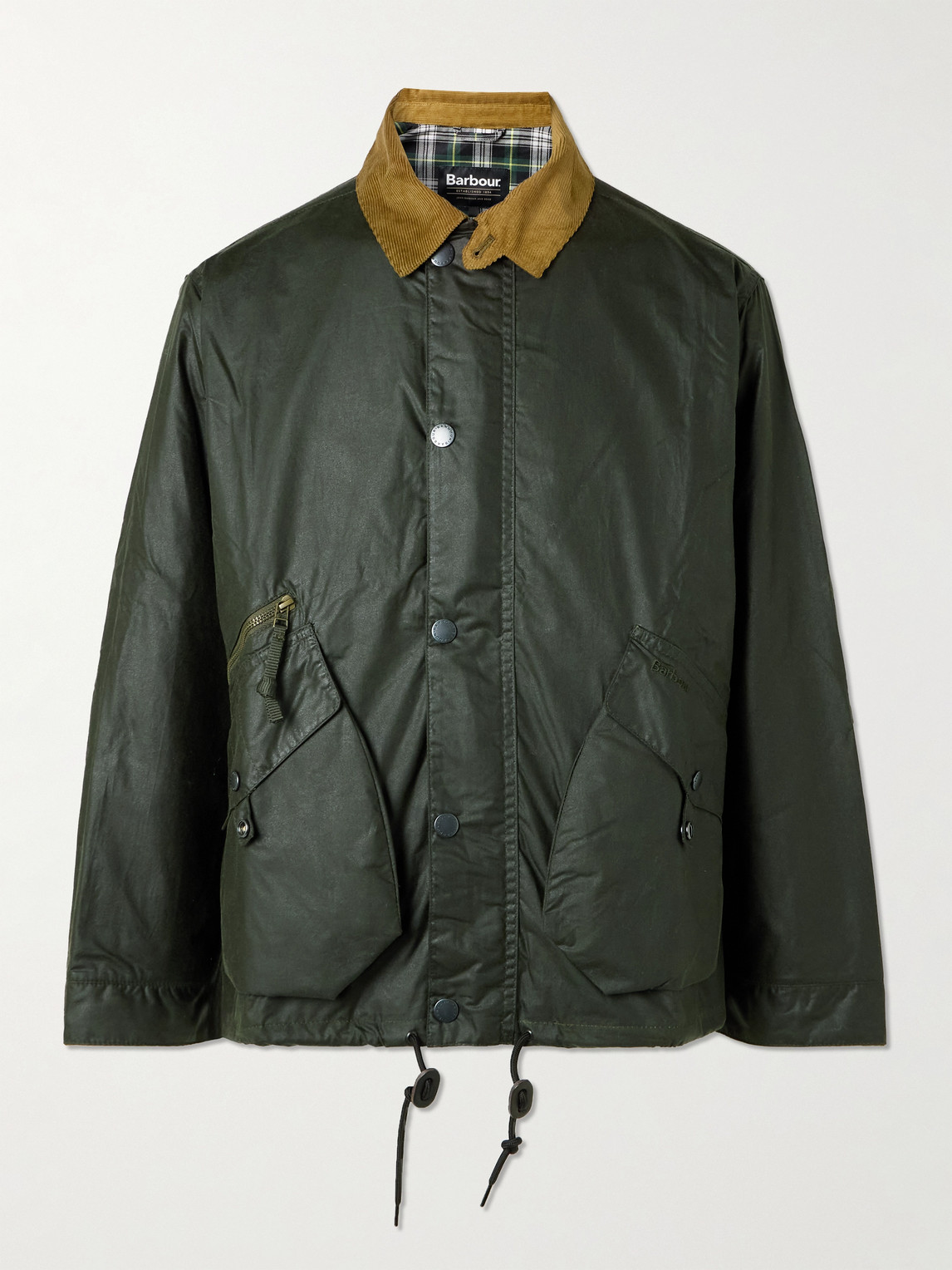 Barbour Modified Endurance Corduroy-Trimmed Waxed-Cotton Jacket - Men
