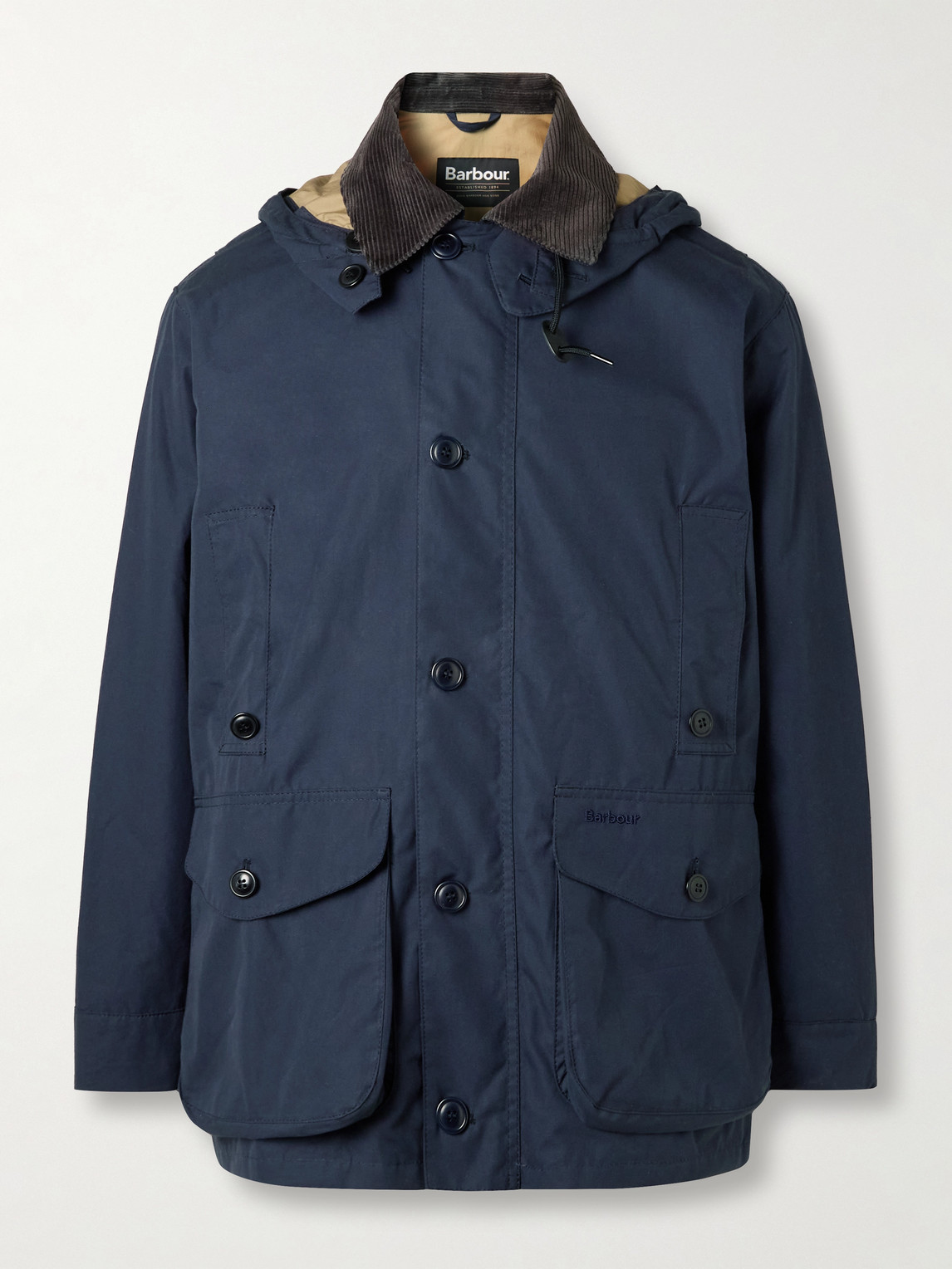 Barbour – Ventile Endurance Showerproof Corduroy-Trimmed Cotton Hooded Jacket