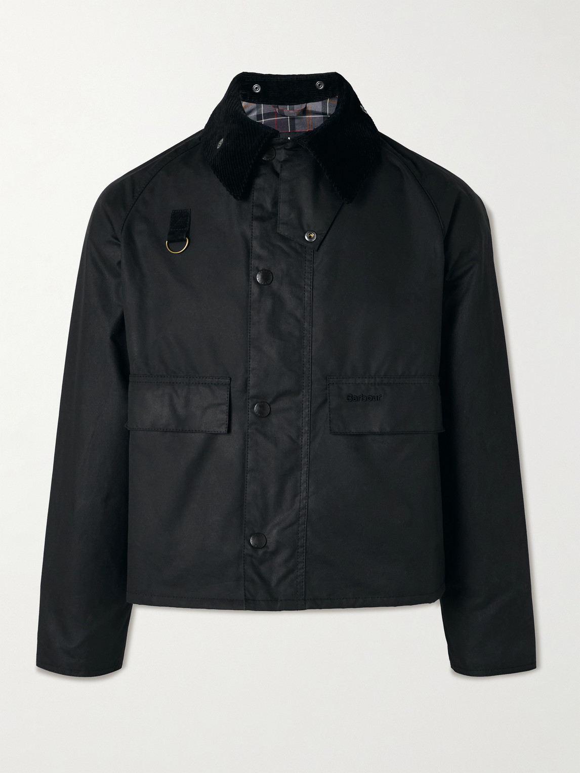 Barbour Spey Corduroy-Trimmed Waxed-Cotton Jacket - Men