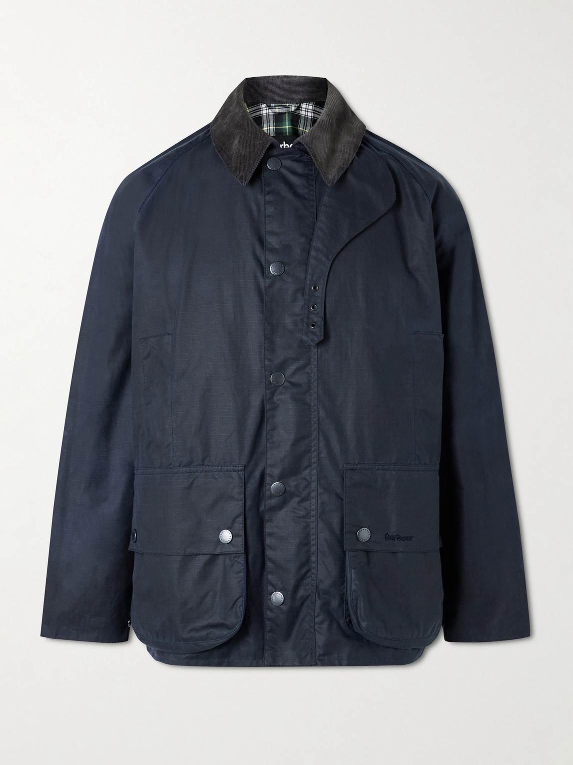 Barbour Modified Beaufort pectator Corduroy-Trimmed Waxed Cotton-Ripstop Jacket - Men