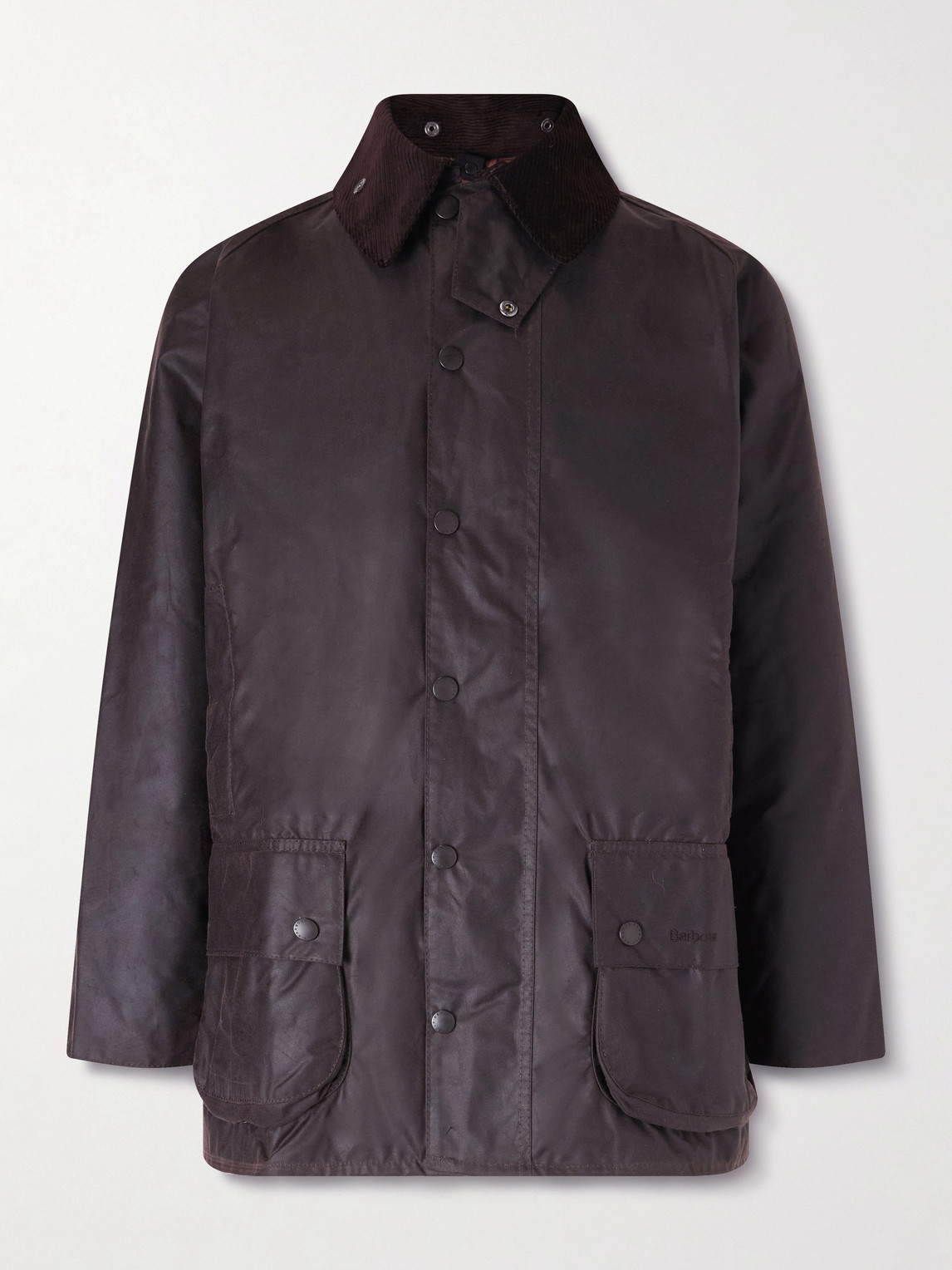 Barbour Beaufort Corduroy-Trimmed Waxed-Cotton Jacket UK/US 38