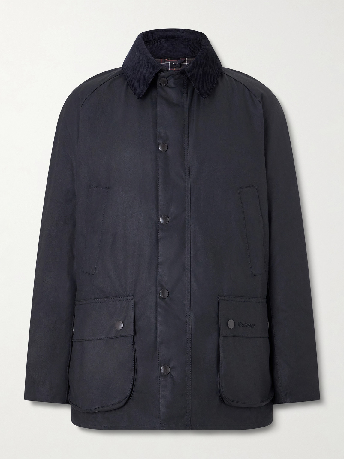 Barbour Ashby Corduroy-Trimmed Waxed-Cotton Jacket - Men