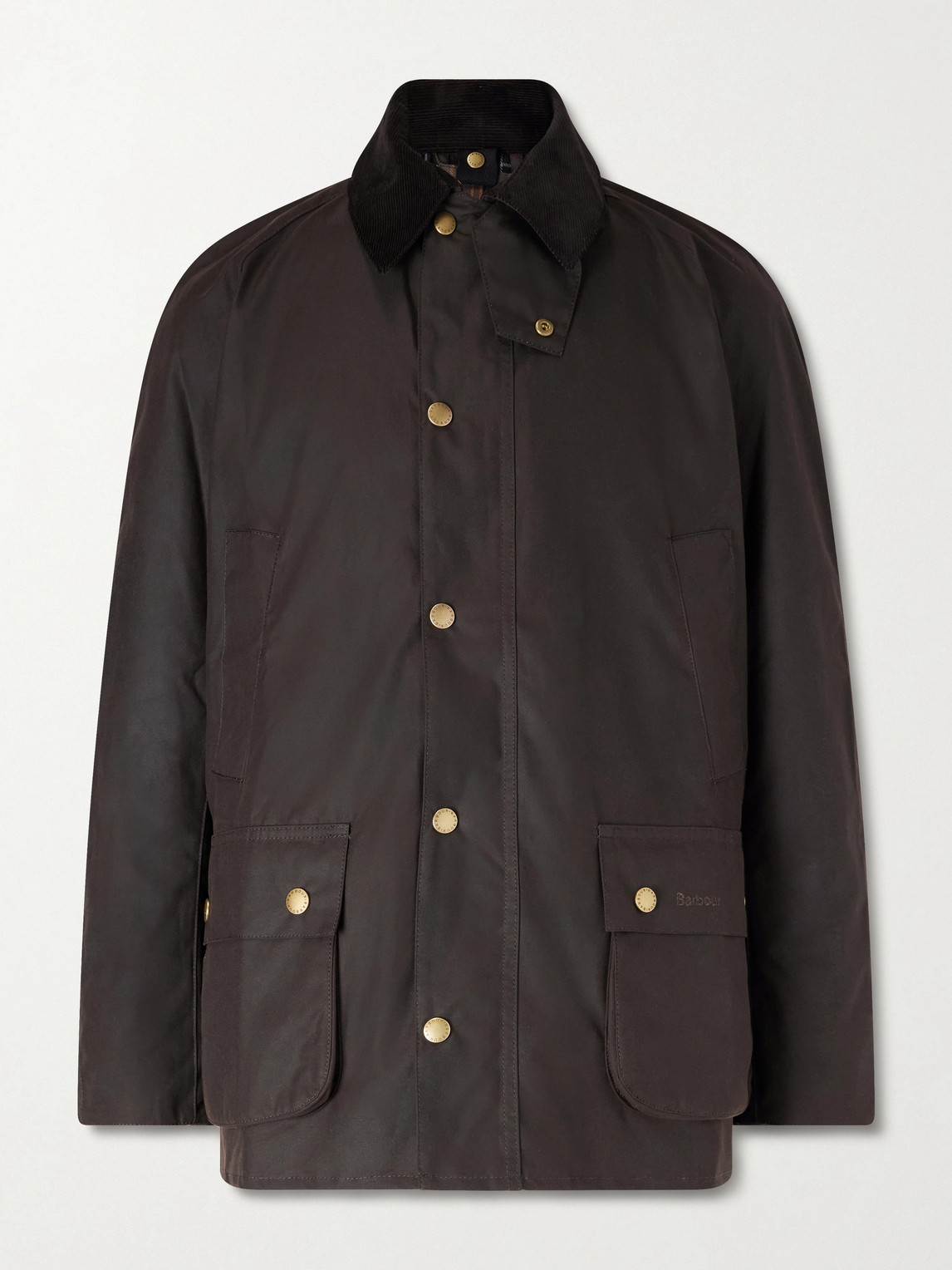 Barbour Ashby Corduroy-Trimmed Waxed-Cotton Jacket - Men