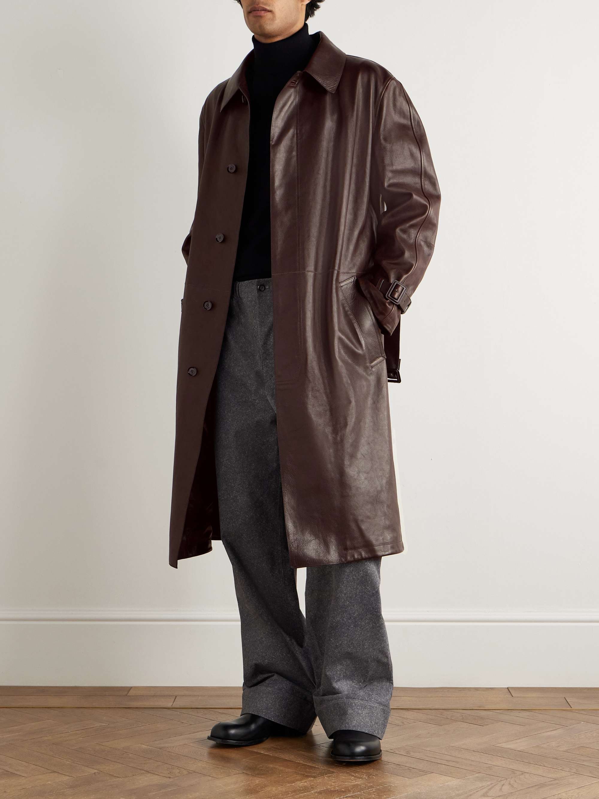 Trench En Cuir Homme Infinity Leather - Doublure Peau De Mouton, Chaud, Style Vintage