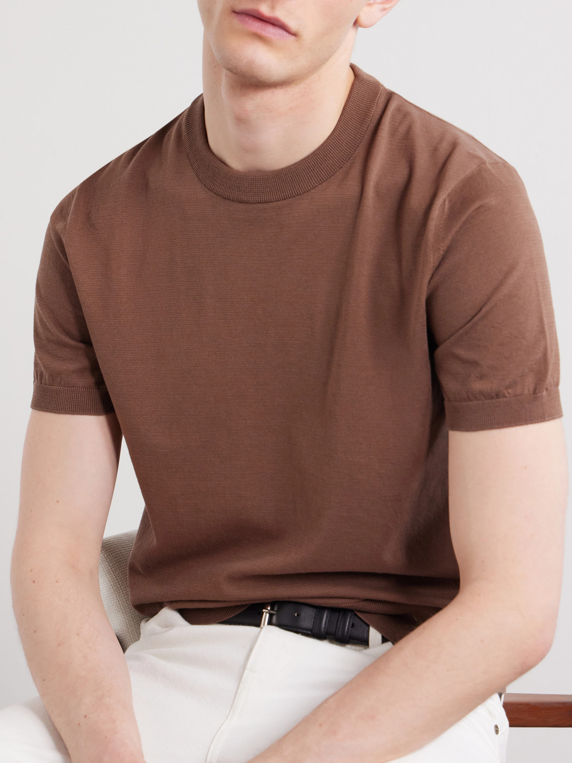 Knitted Cotton T-Shirt