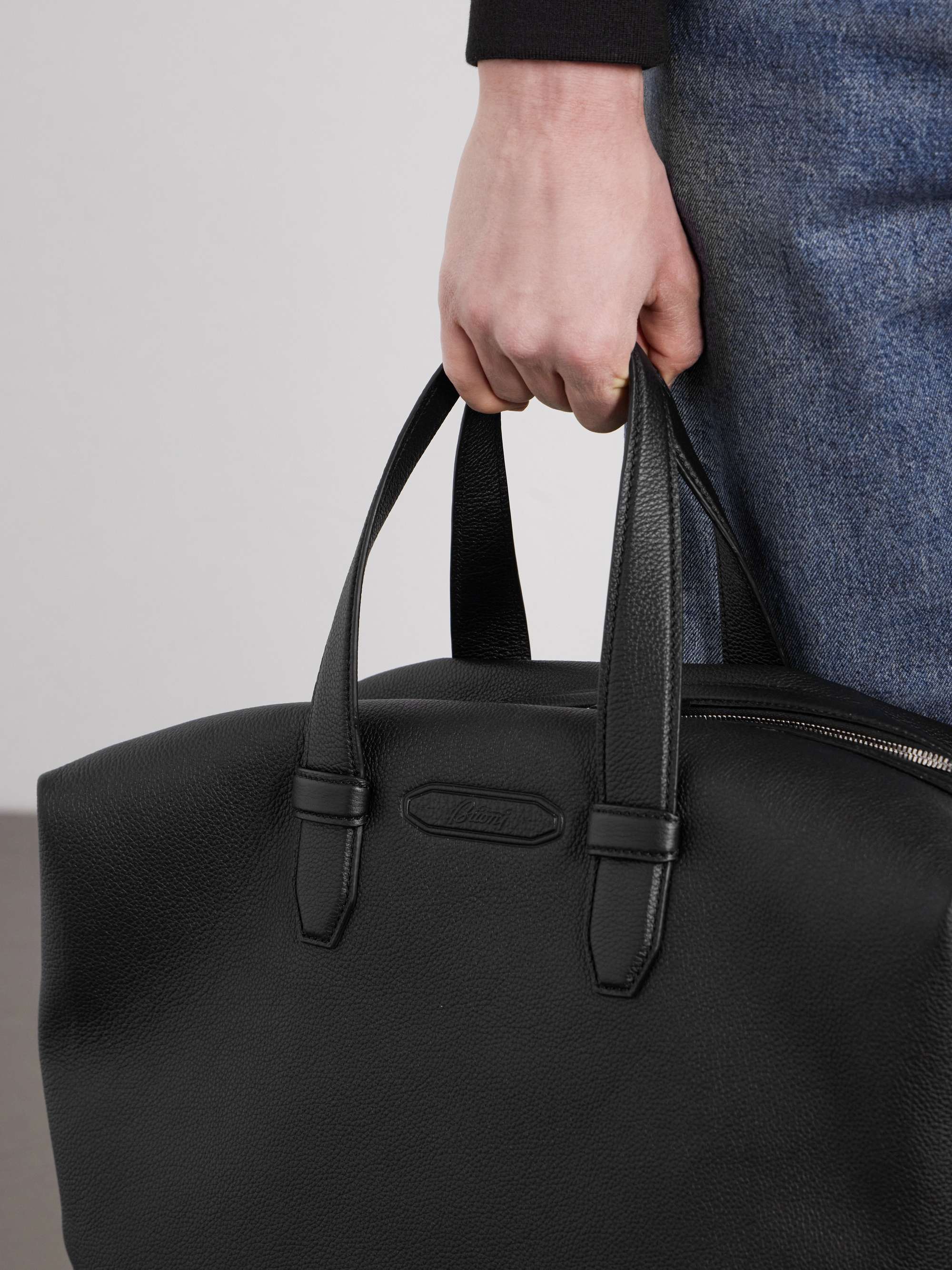 BRIONI Full-Grain Leather Weekend Bag for Men | MR PORTER