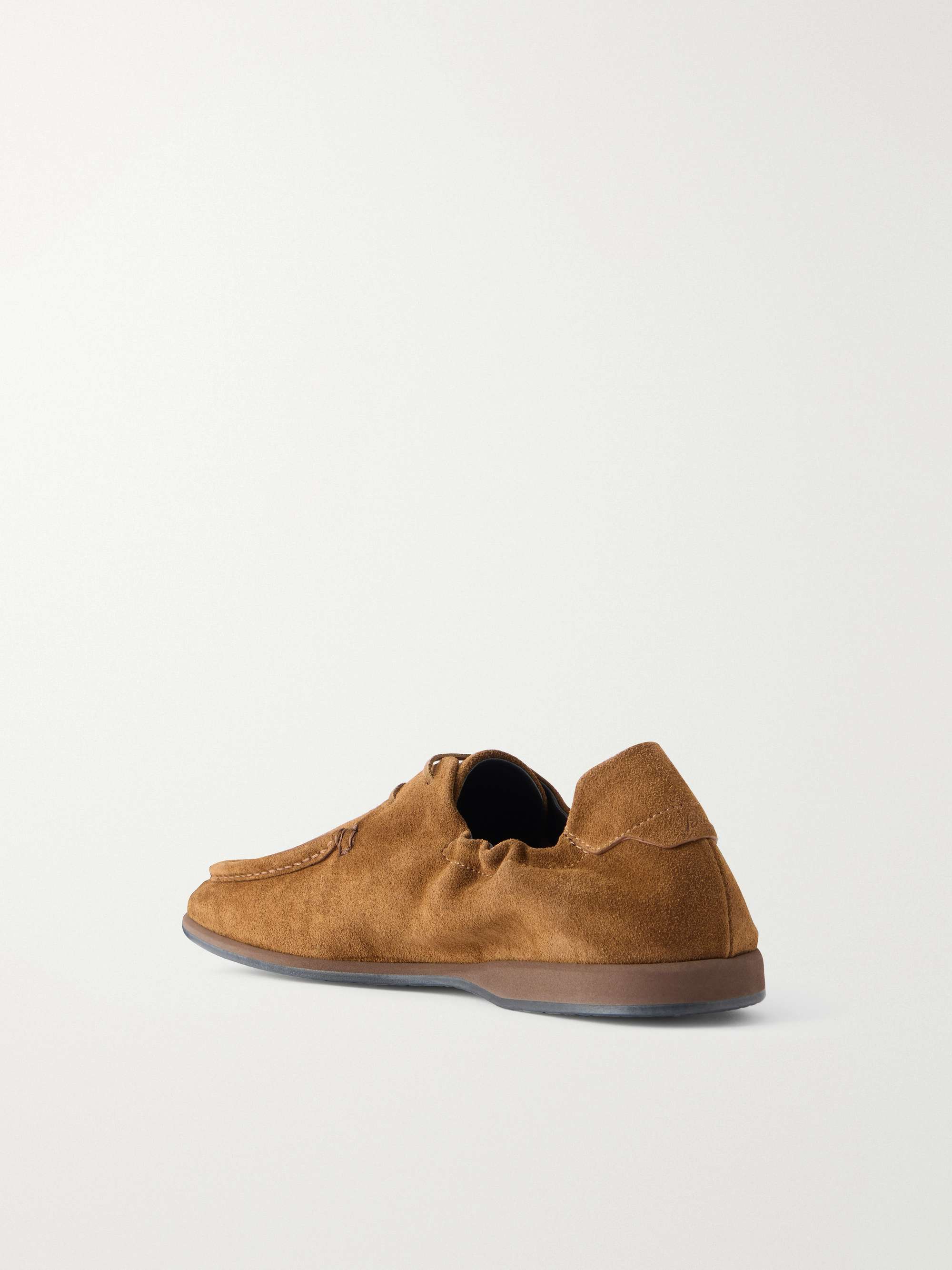 Brioni Dark Brown Leather Woven Toe Derby Shoes BRIONI Suede Derby Shoes for Men | MR PORTER main image 4