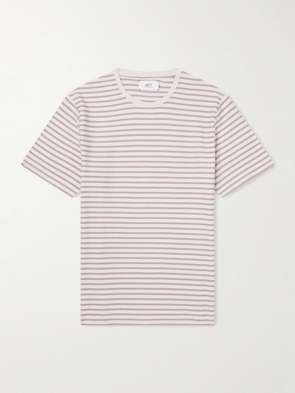 MR P. Striped Ribbed Cotton-Jersey T-Shirten