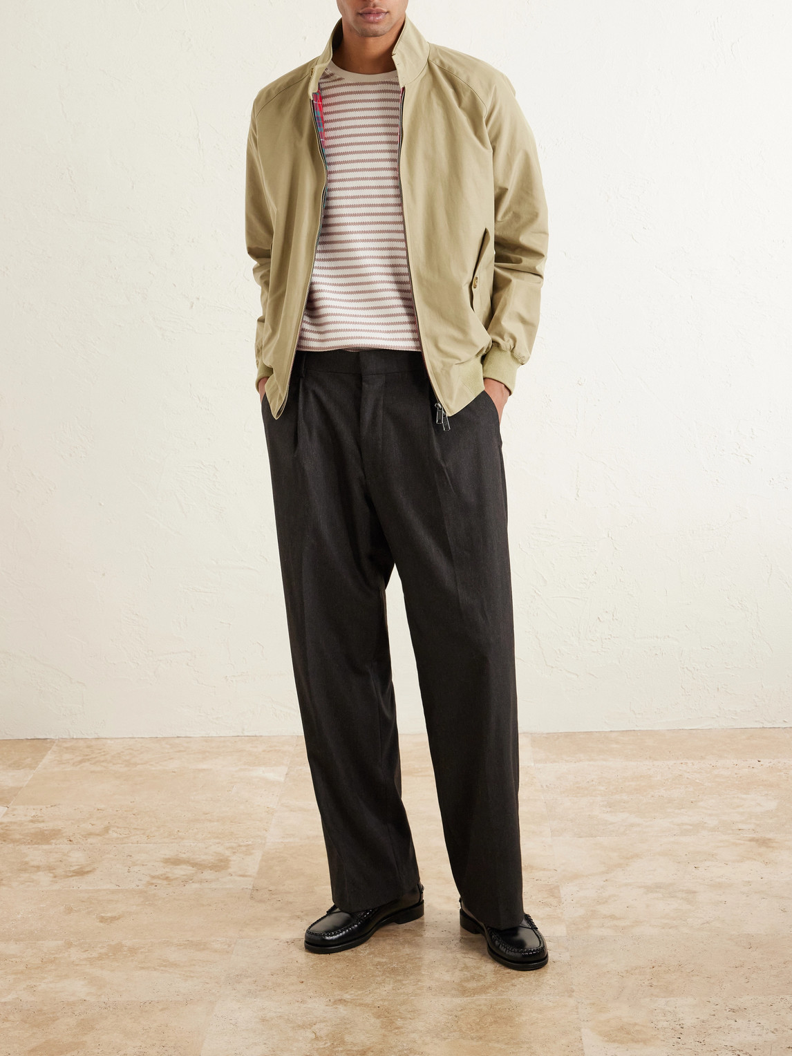 Mr P. - Striped Ribbed Cotton-Jersey T-Shirt
