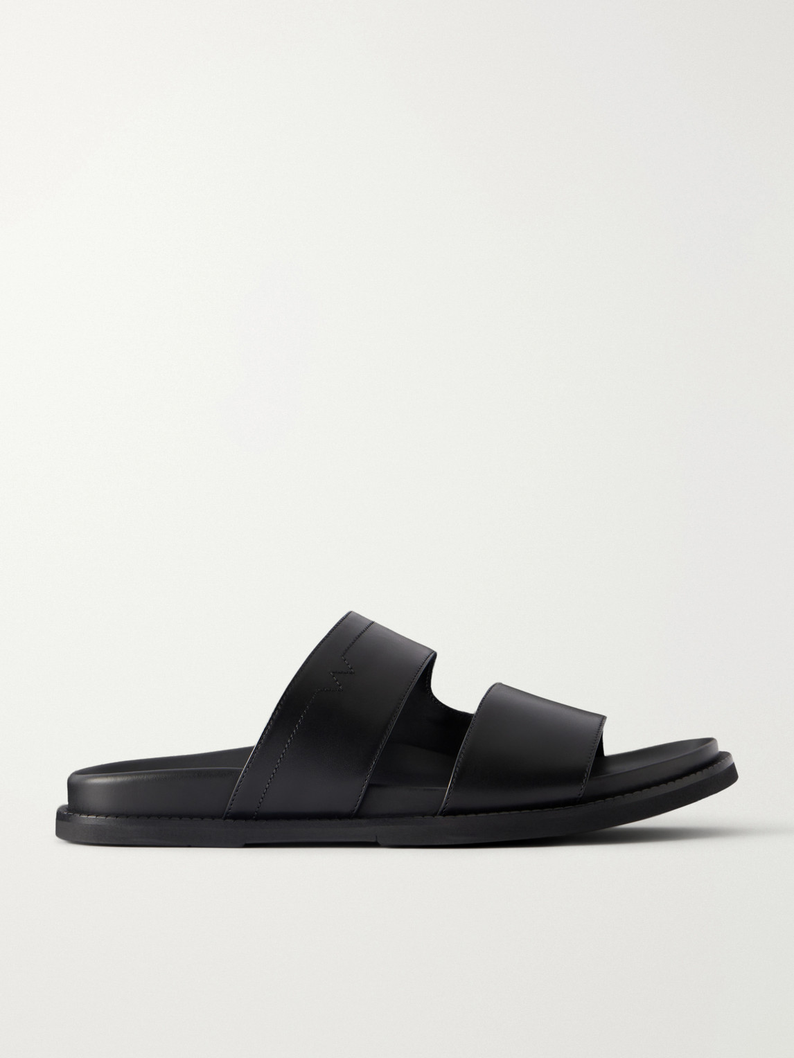 Double V Anatomical Leather Slides