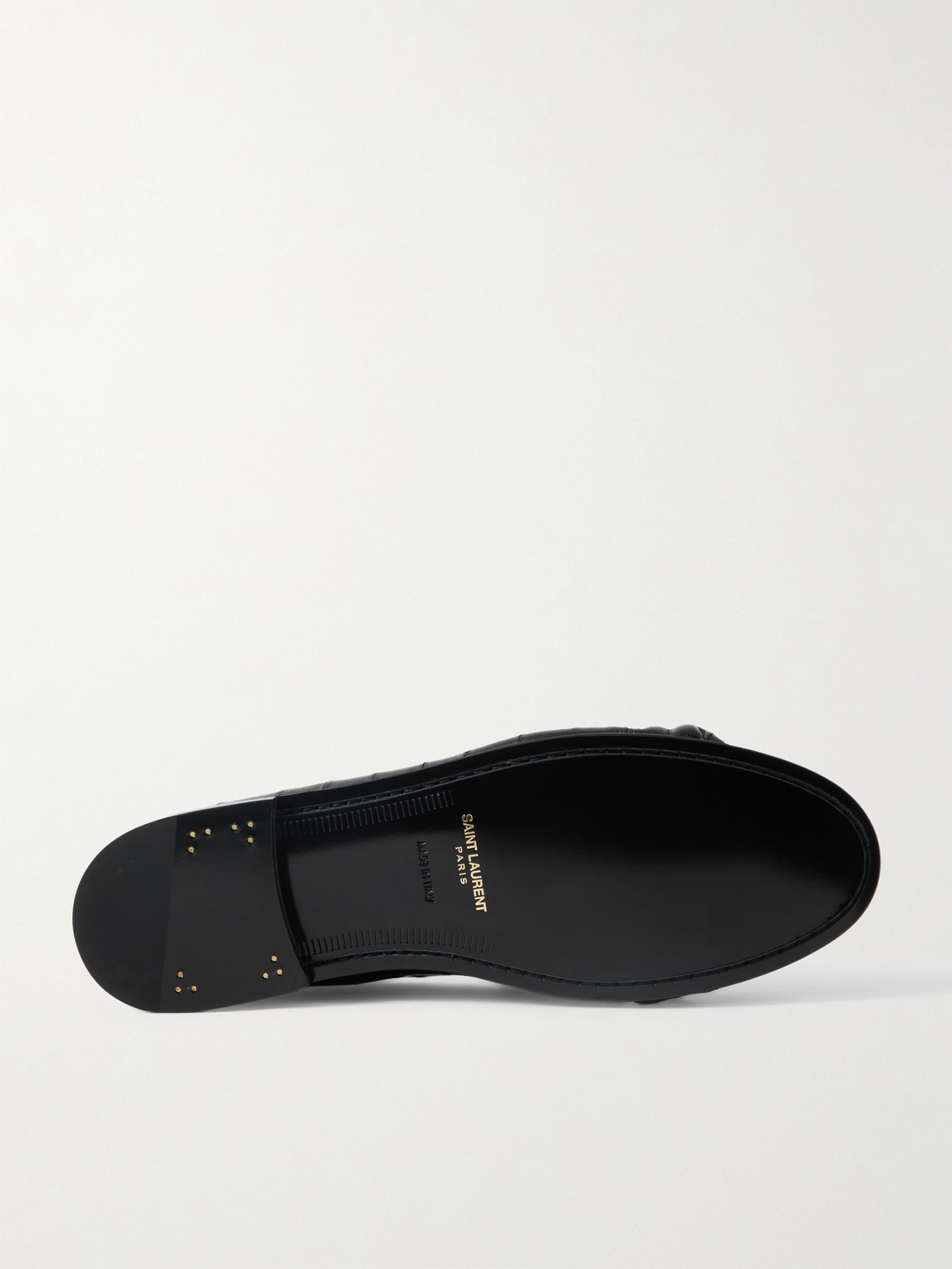 Saint Laurent Le Loafer Loafers In Polished Wrinkled Leather In Black