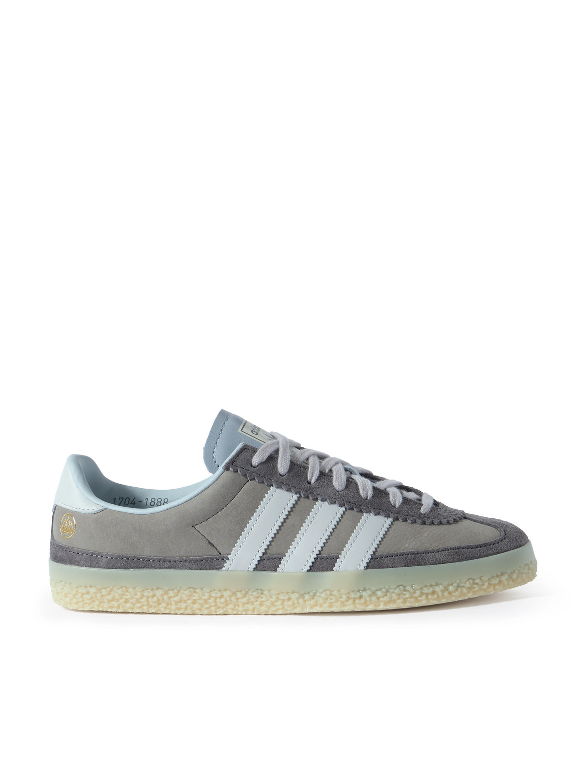 Adidas Originals Roelee Spzl Suede And Leather-trimmed Nubuck Sneakers In Gray
