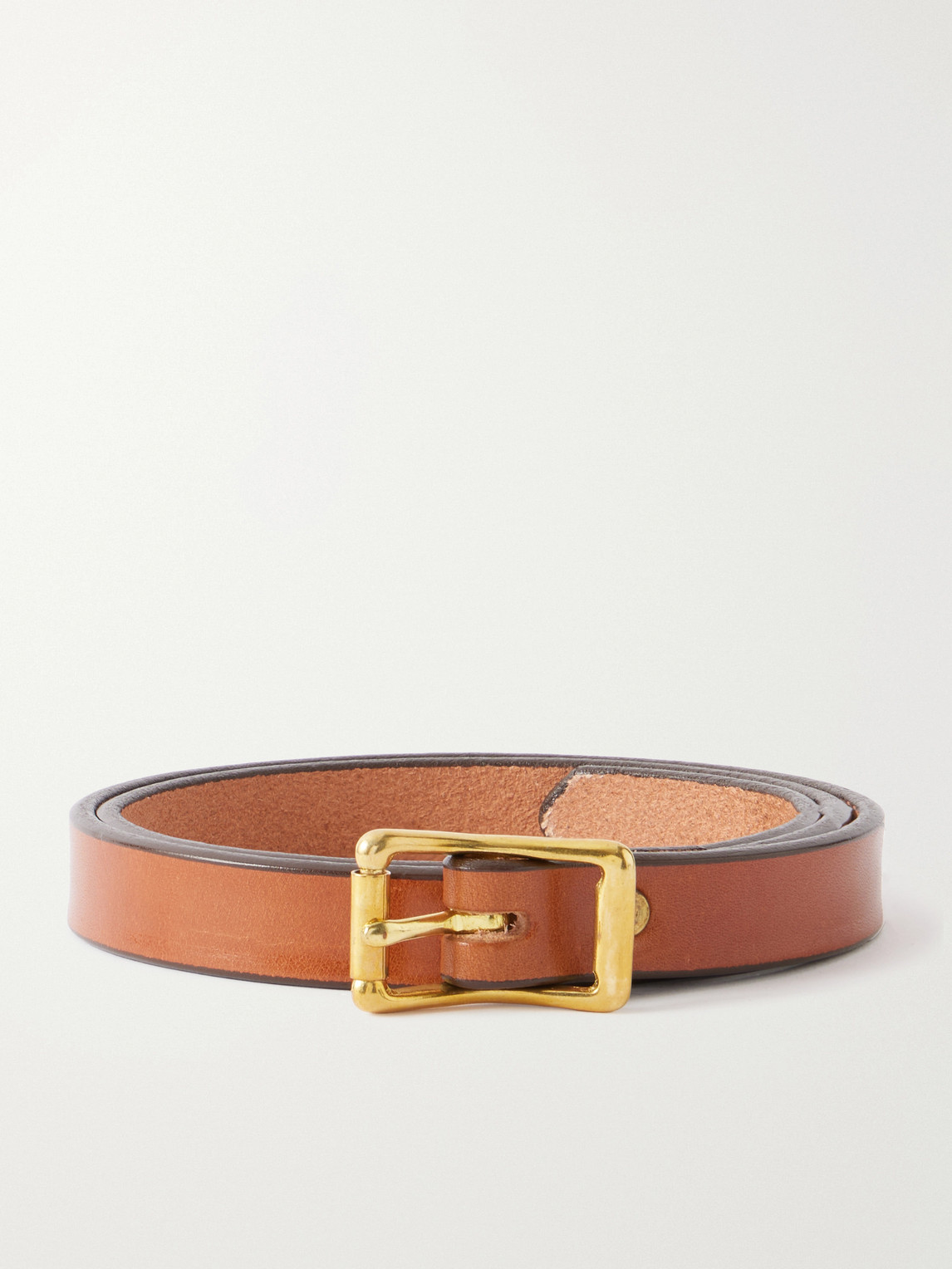 Yuketen 2cm Leather Belt In Yellow