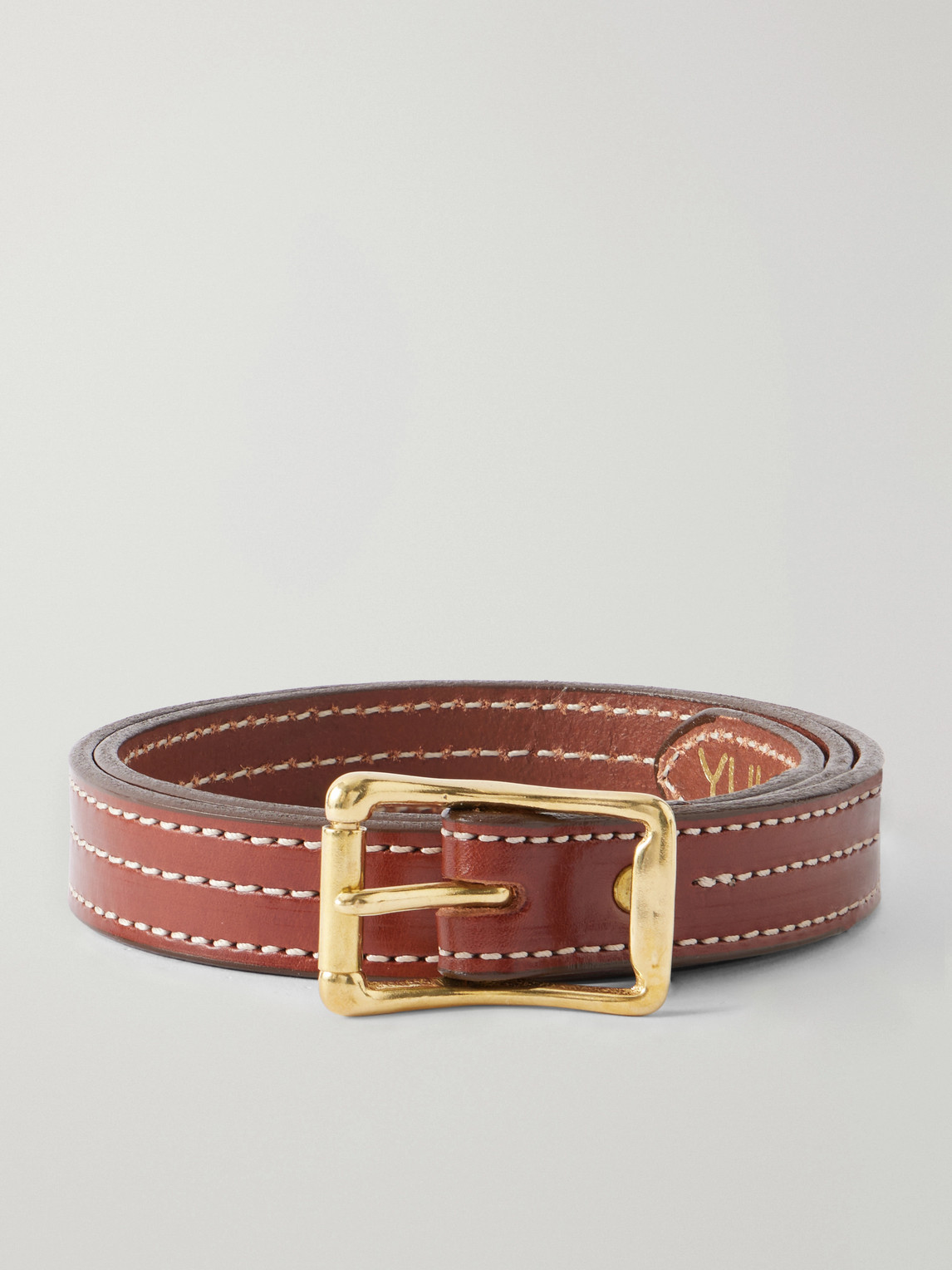 Yuketen 2.5cm Leather Belt In Pink
