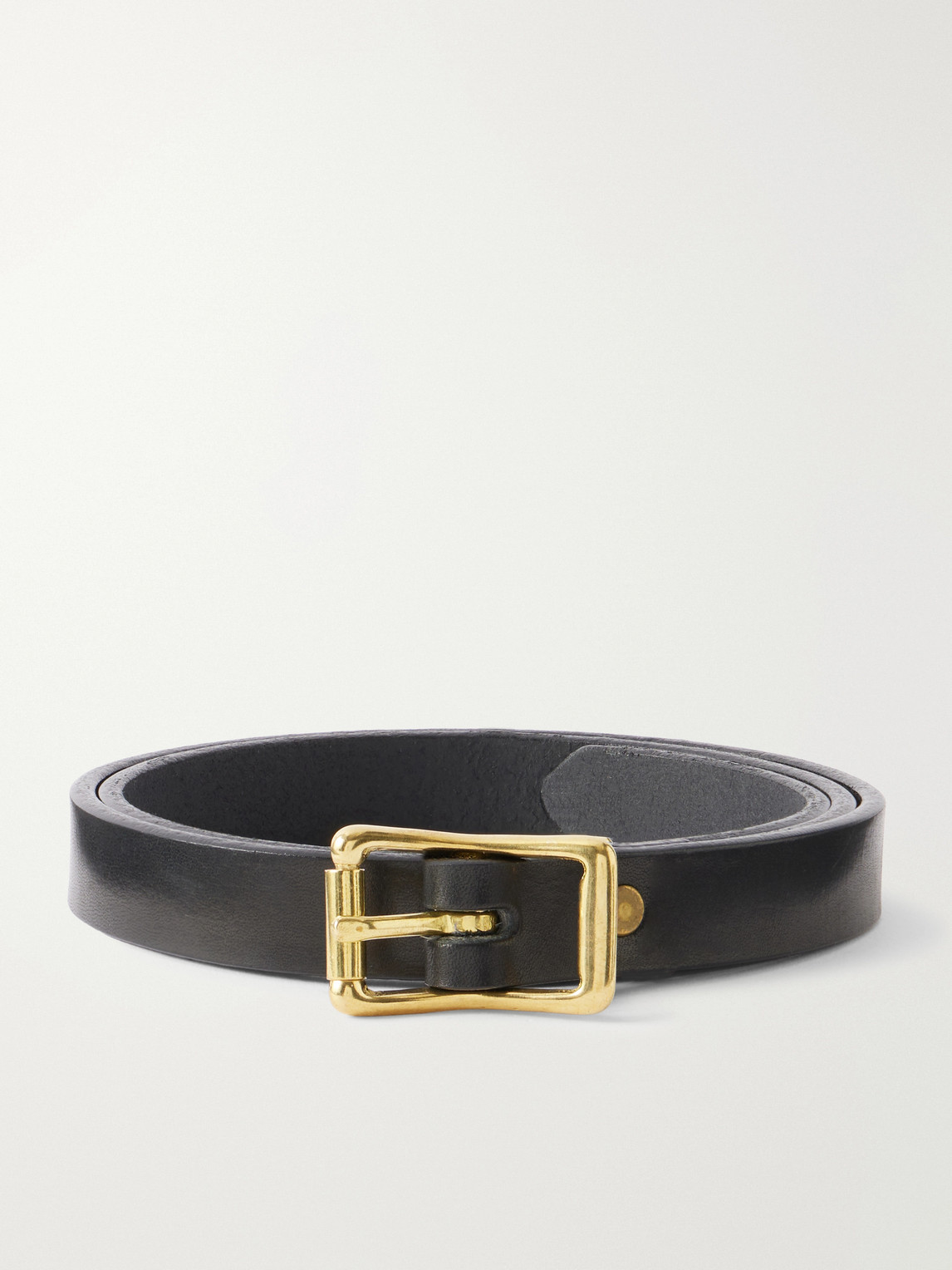 Yuketen 2cm Leather Belt In Orange